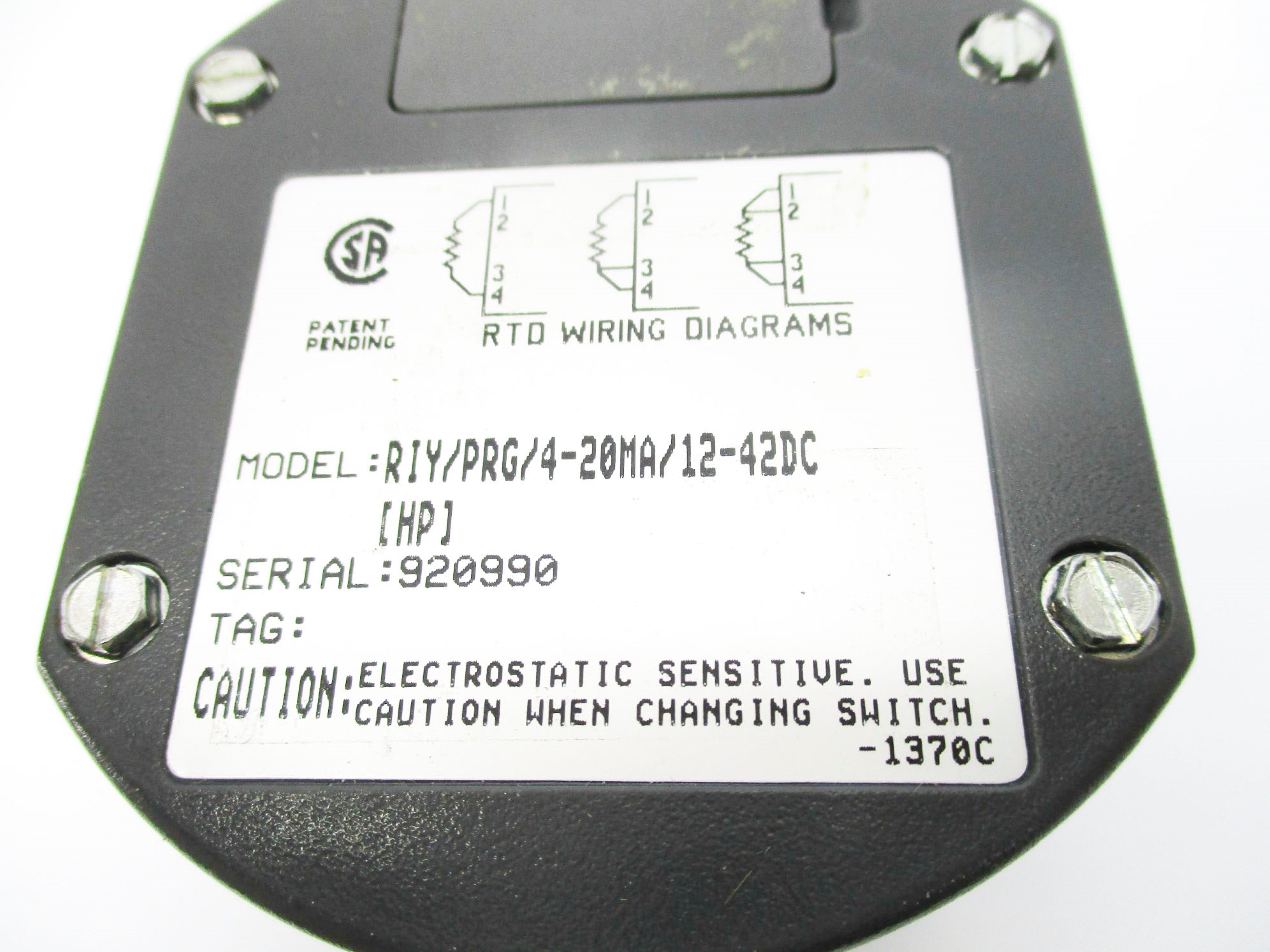 MOORE INDUSTRIES RIY/PRG/4-20MA/12-42DC (AS PICTURED) NSNP