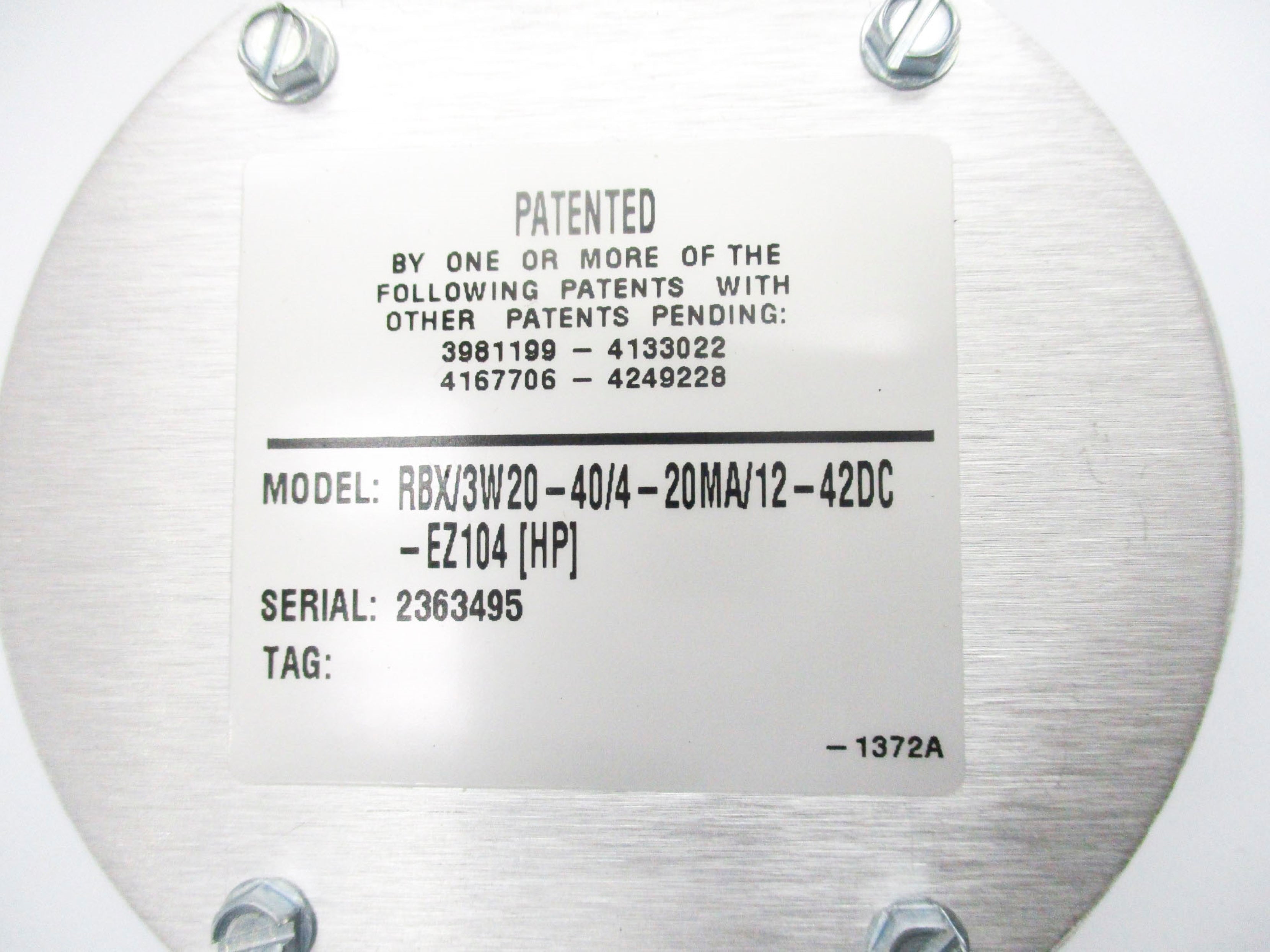 MOORE INDUSTIRES RBX/3W20-40/4-20MA/12-42DC-EZ104 NSNP