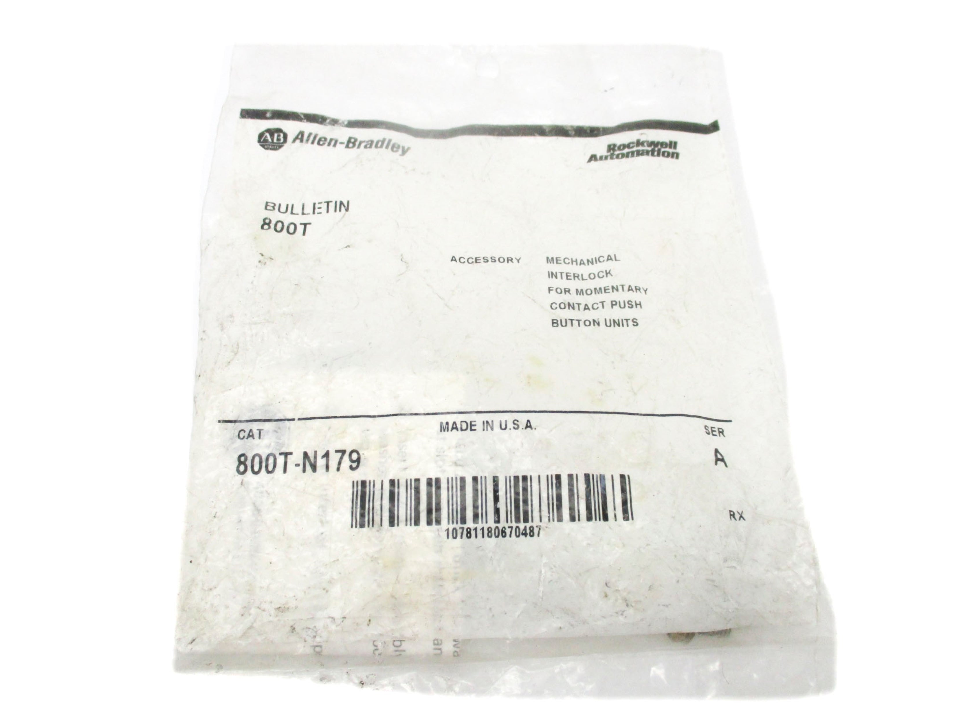ALLEN BRADLEY 800T-N179 SER. A NSMP