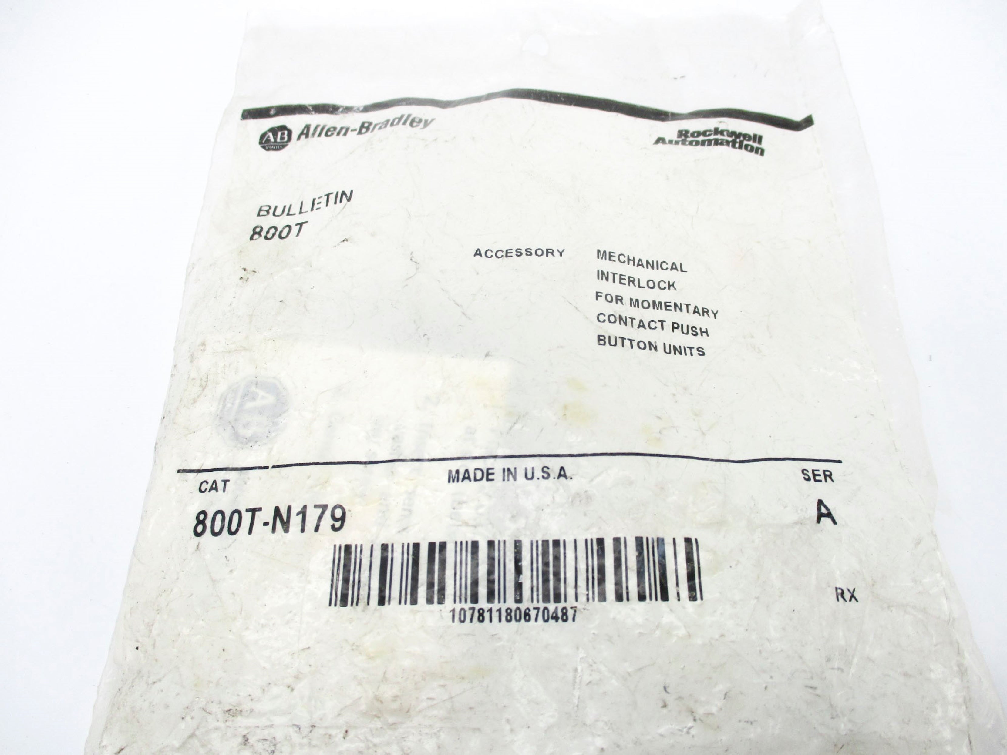 ALLEN BRADLEY 800T-N179 SER. A NSMP