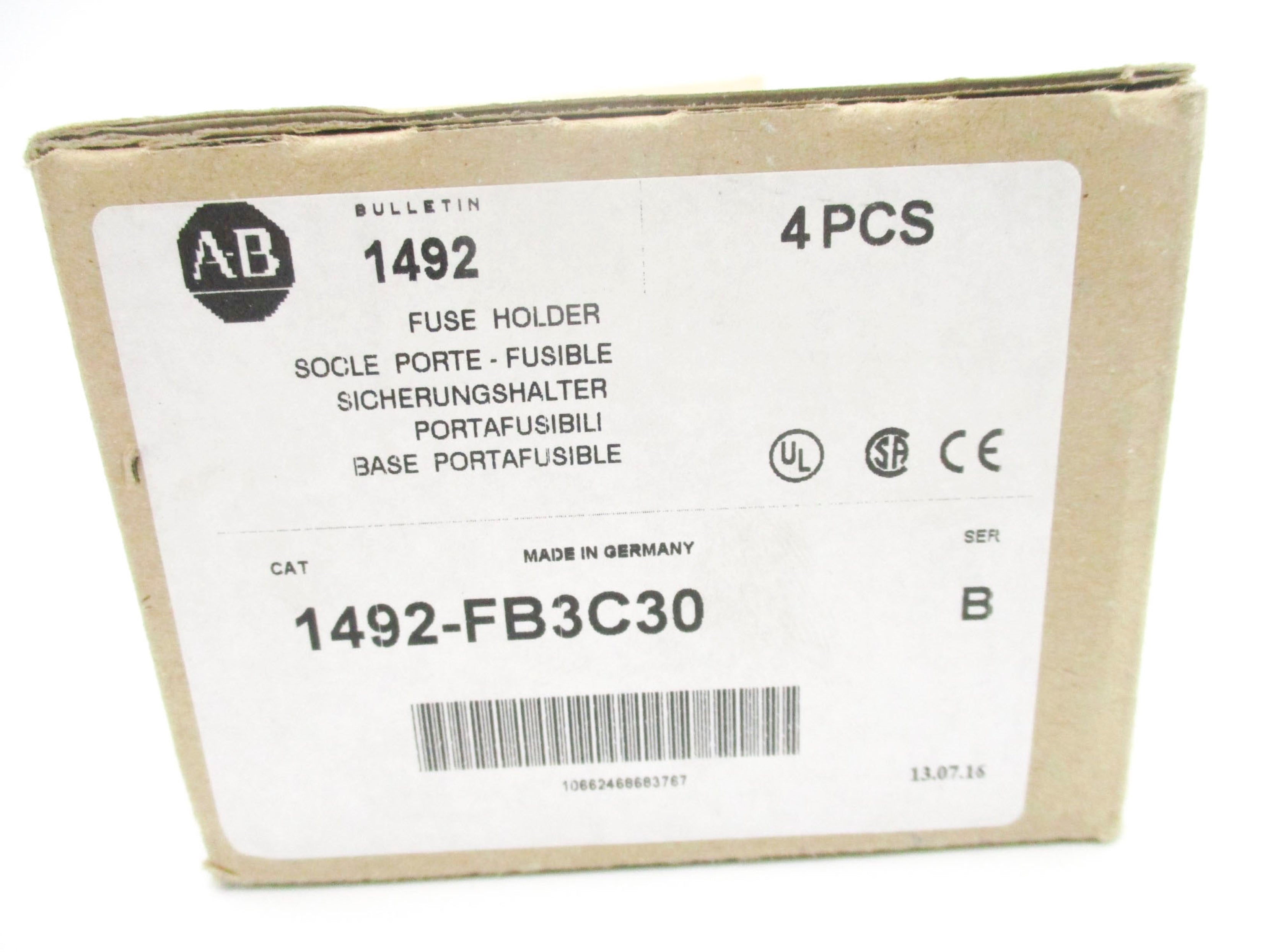ALLEN BRADLEY 1492-FB3C30 SER. B (PKG OF 4) (BR/WH) NSMP