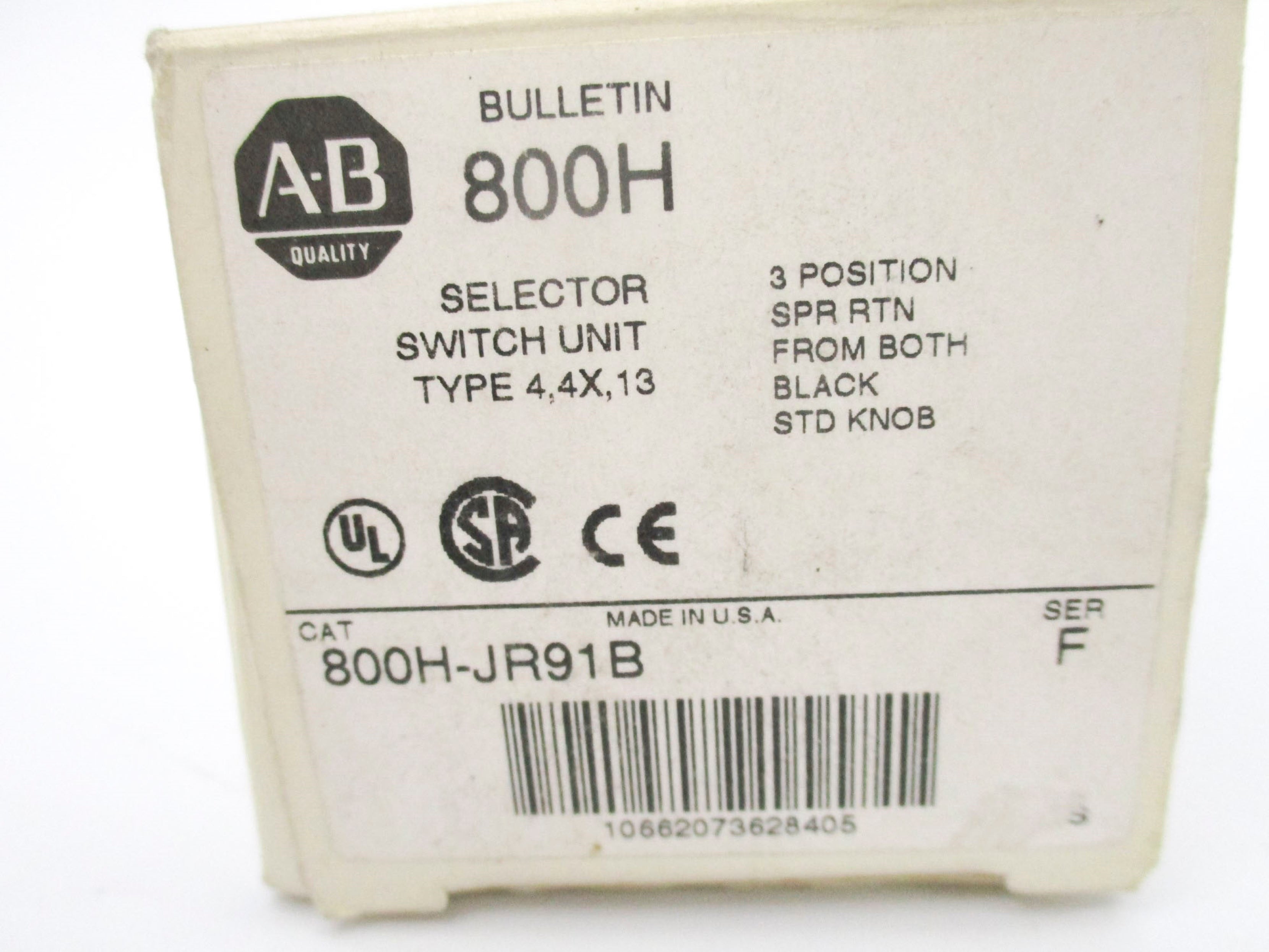 ALLEN BRADLEY 800H-JR91B SER. F (GY/BL) NSMP