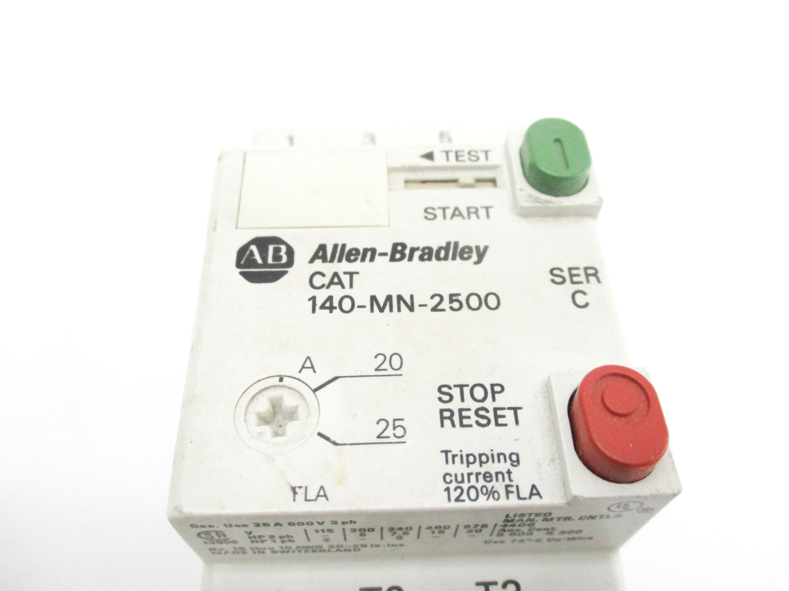 ALLEN BRADLEY 140-MN-2500 SER. C 600V 20-25A NSNP