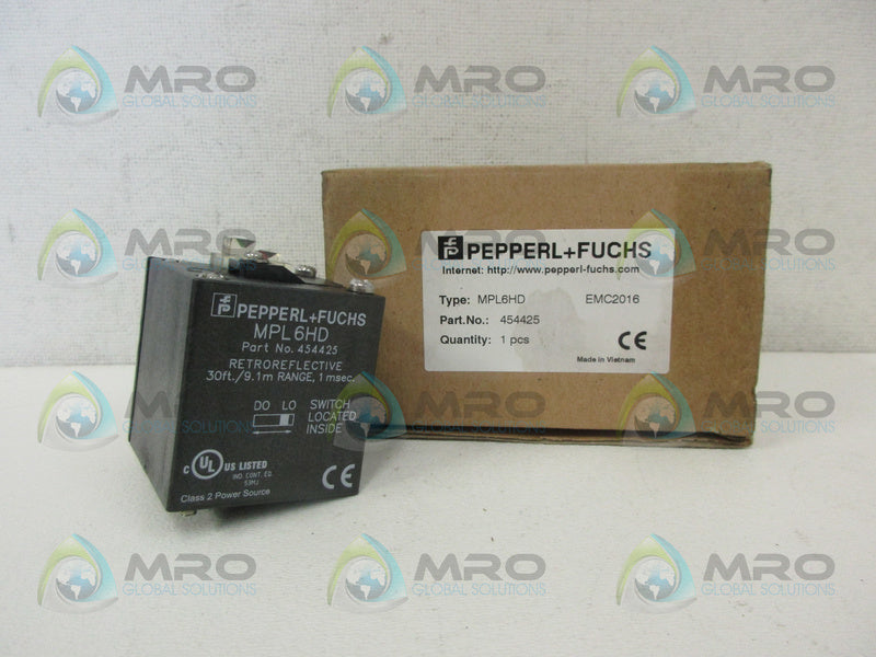 PEPPERL+FUCHS MPL6HD PHOTOELECTRIC SENSOR *NEW IN BOX*