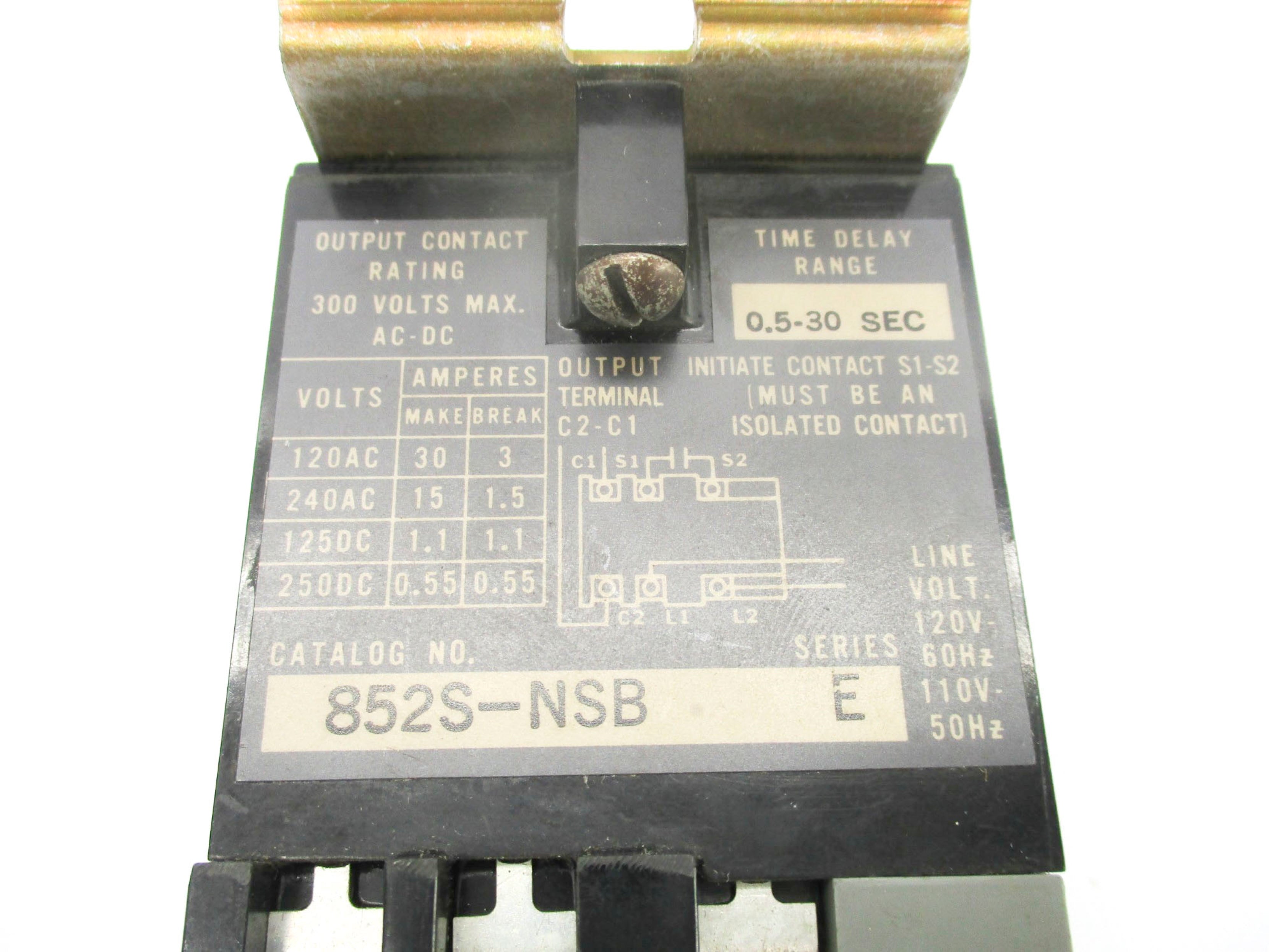 INDUSTRIAL SPARE PART 852S-NSB SER. E 0.5-30SEC UNMP