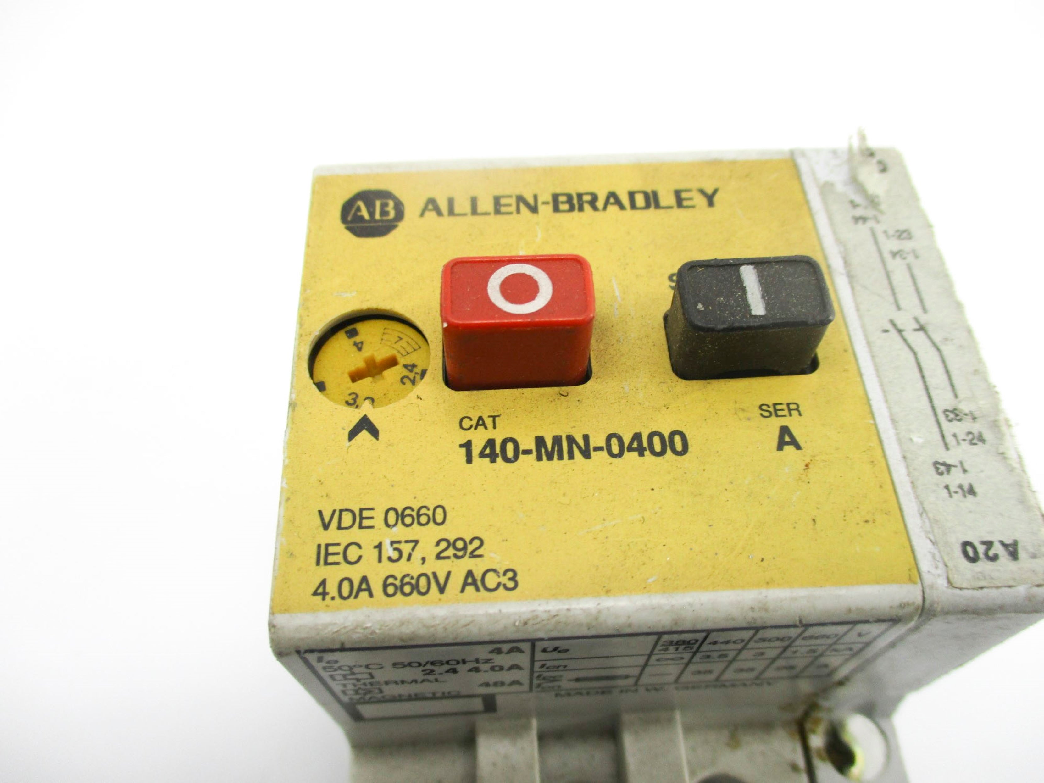 ALLEN BRADLEY 140-MN-0400 SER. A (AS PICTURED) UNMP