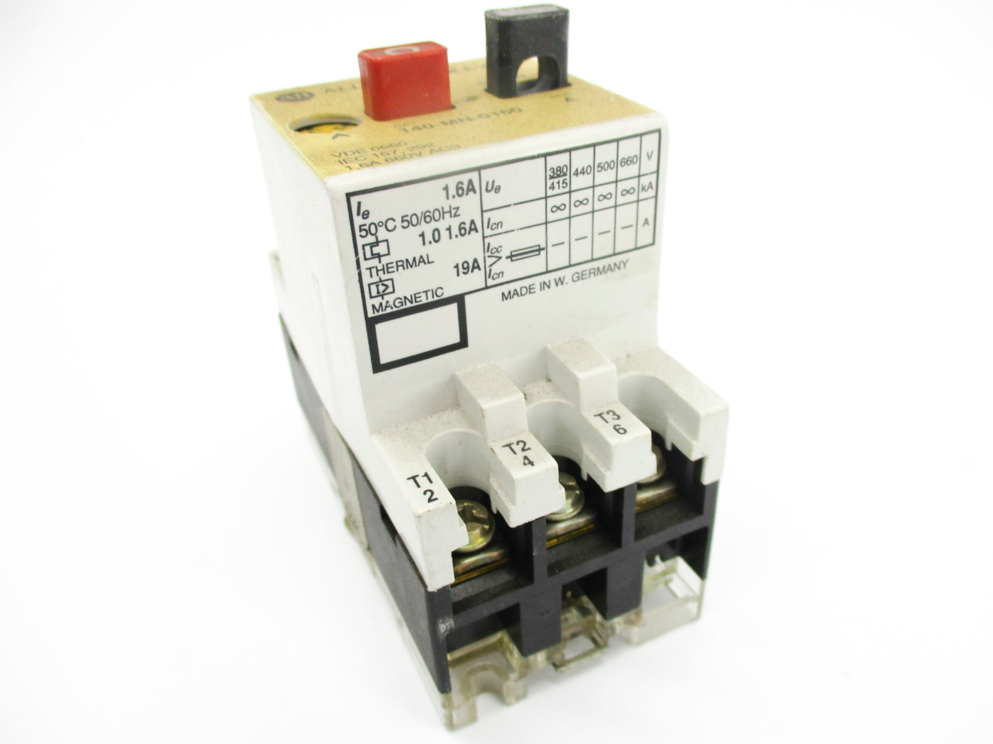 ALLEN BRADLEY 140-MN-0160 SER. A 660V 1.6A NSNP