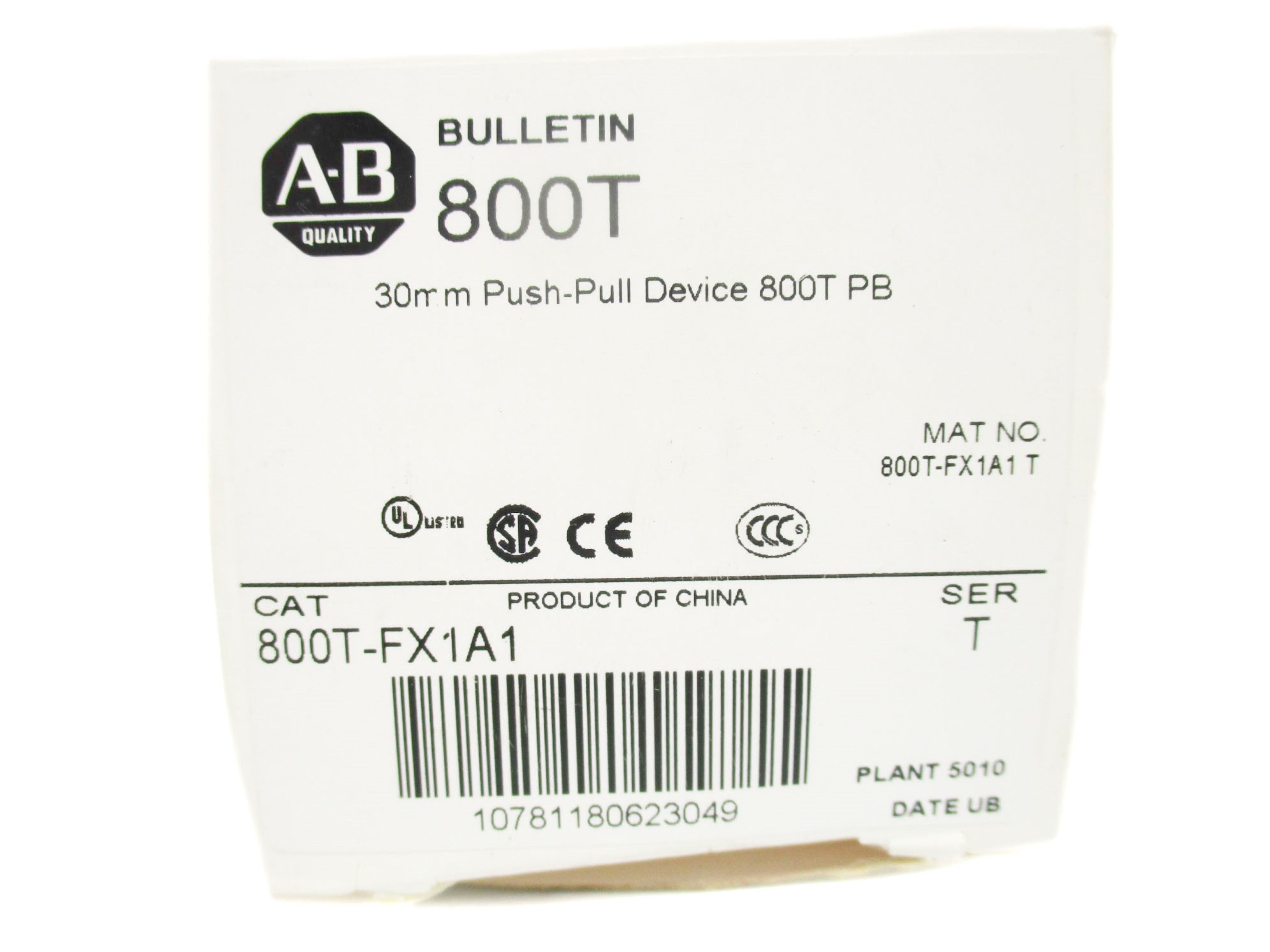 ALLEN BRADLEY 800T-FX1A1 SER. T (WH) NSMP