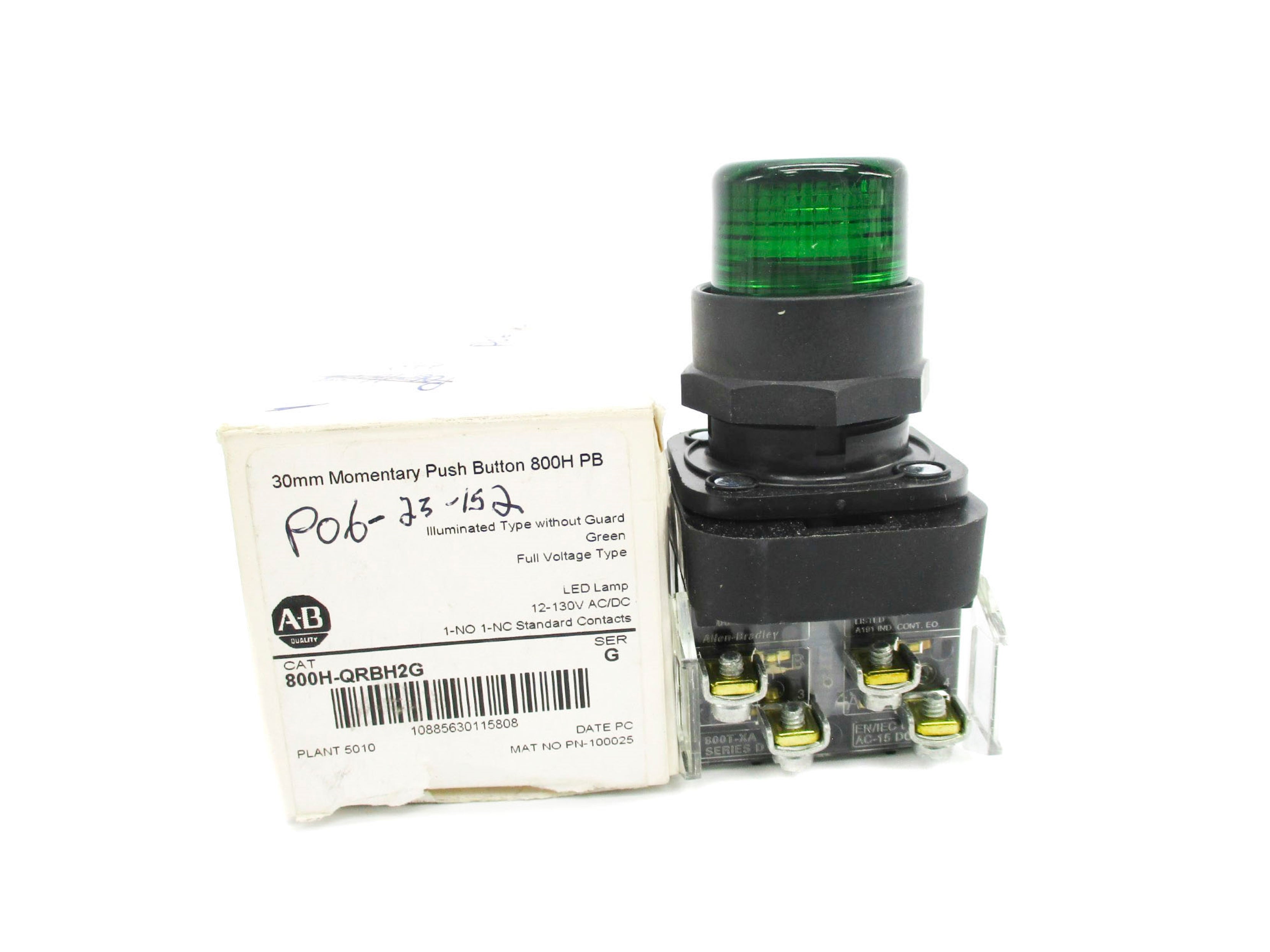 ALLEN BRADLEY 800H-QRBH2G SER. G (WH) NSMP
