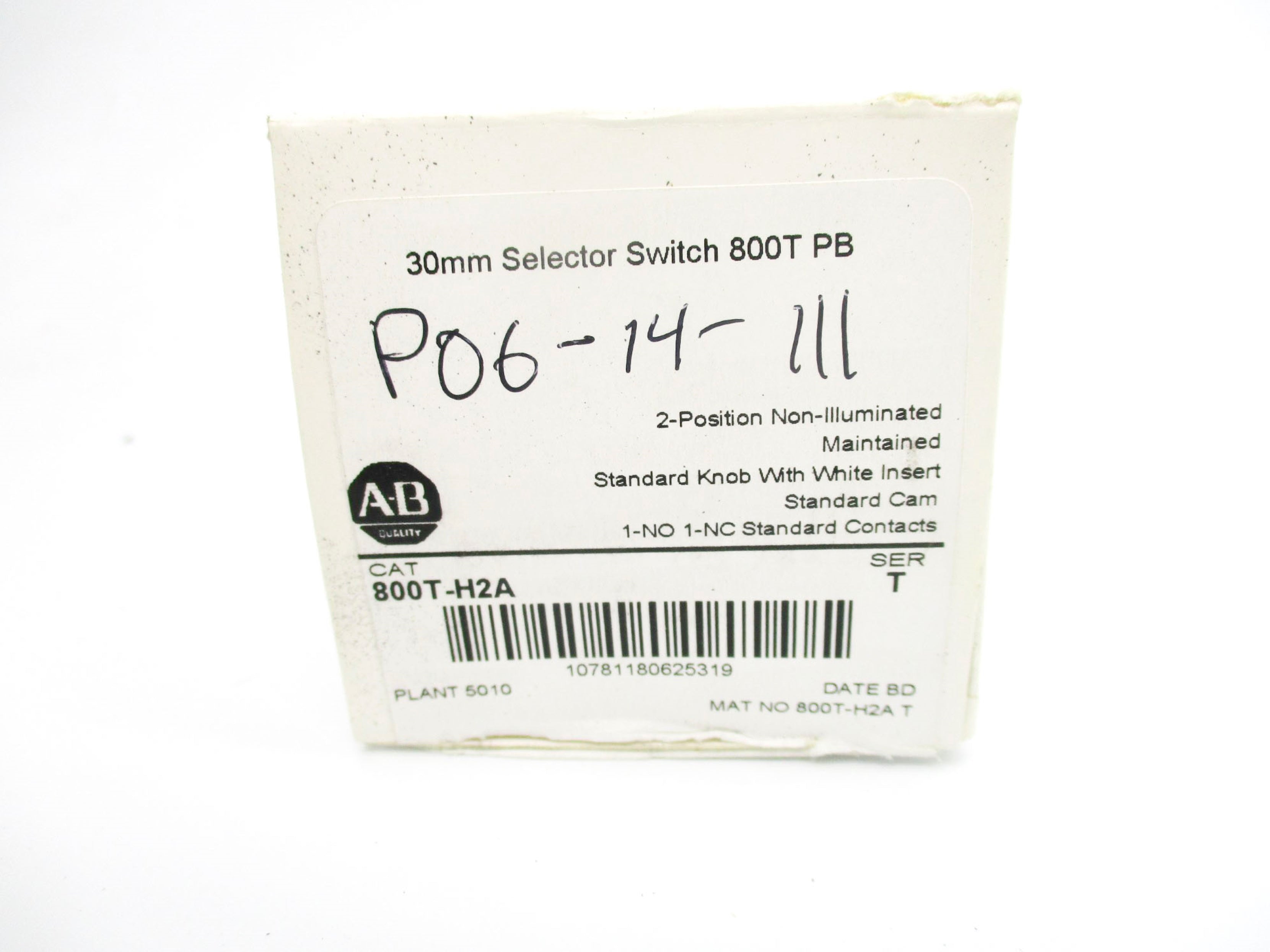 ALLEN BRADLEY 800T-H2A SER. T (AS PICTURED1) (WH) NSMP