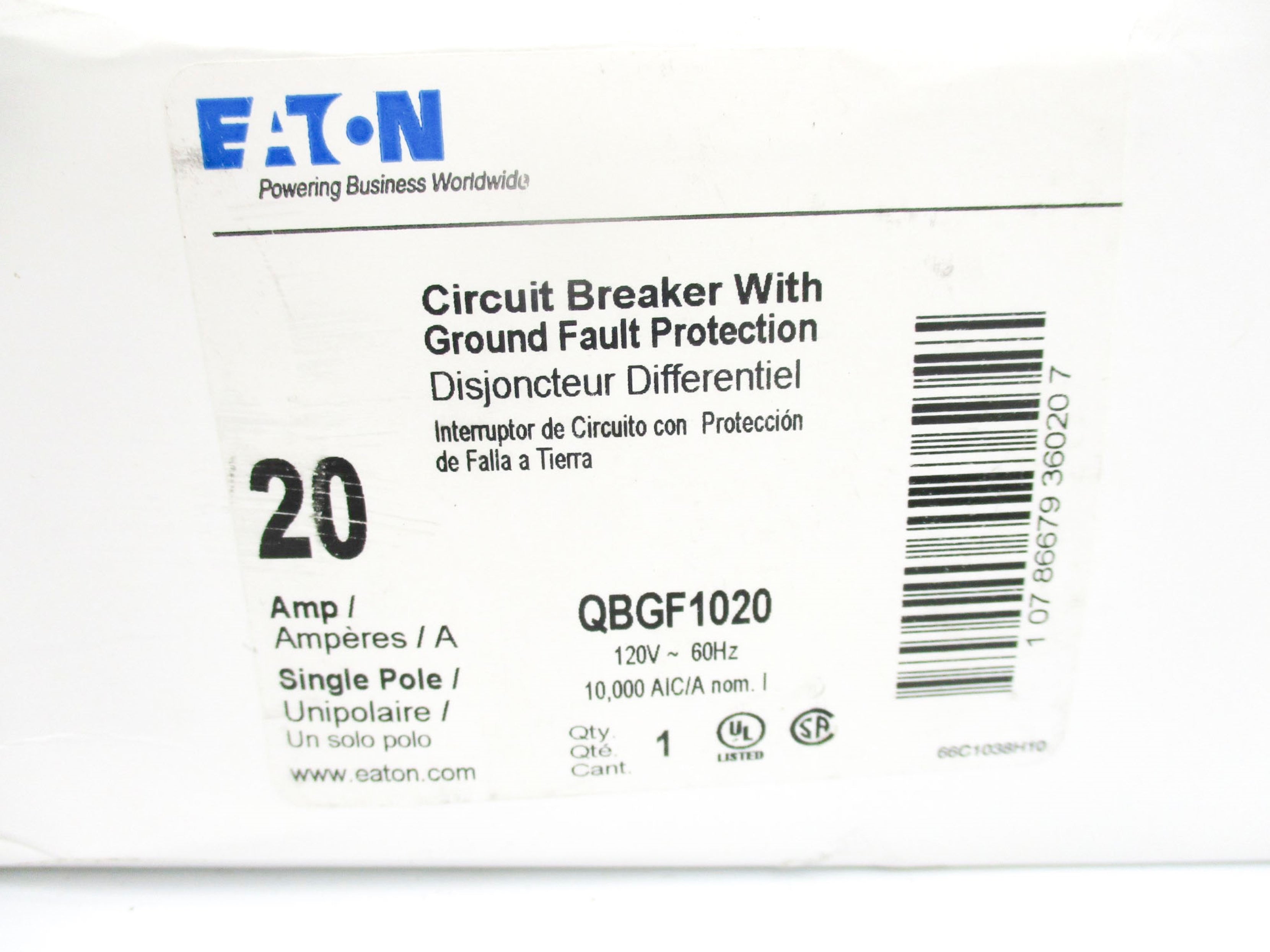EATON QBGF1020 120 20A NSMP