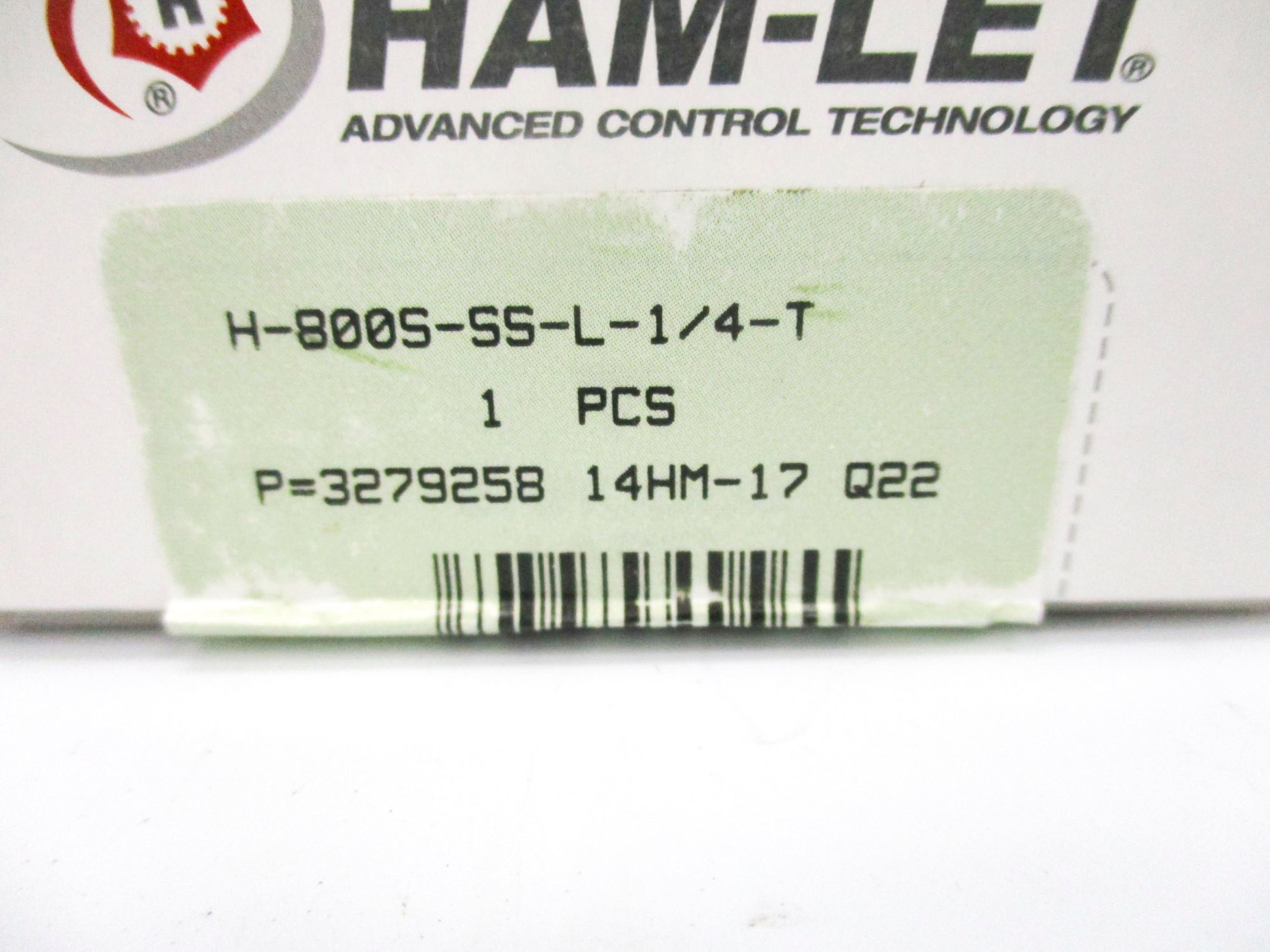 HAM-LET H-800S-SS-L-1/4-T NSFS