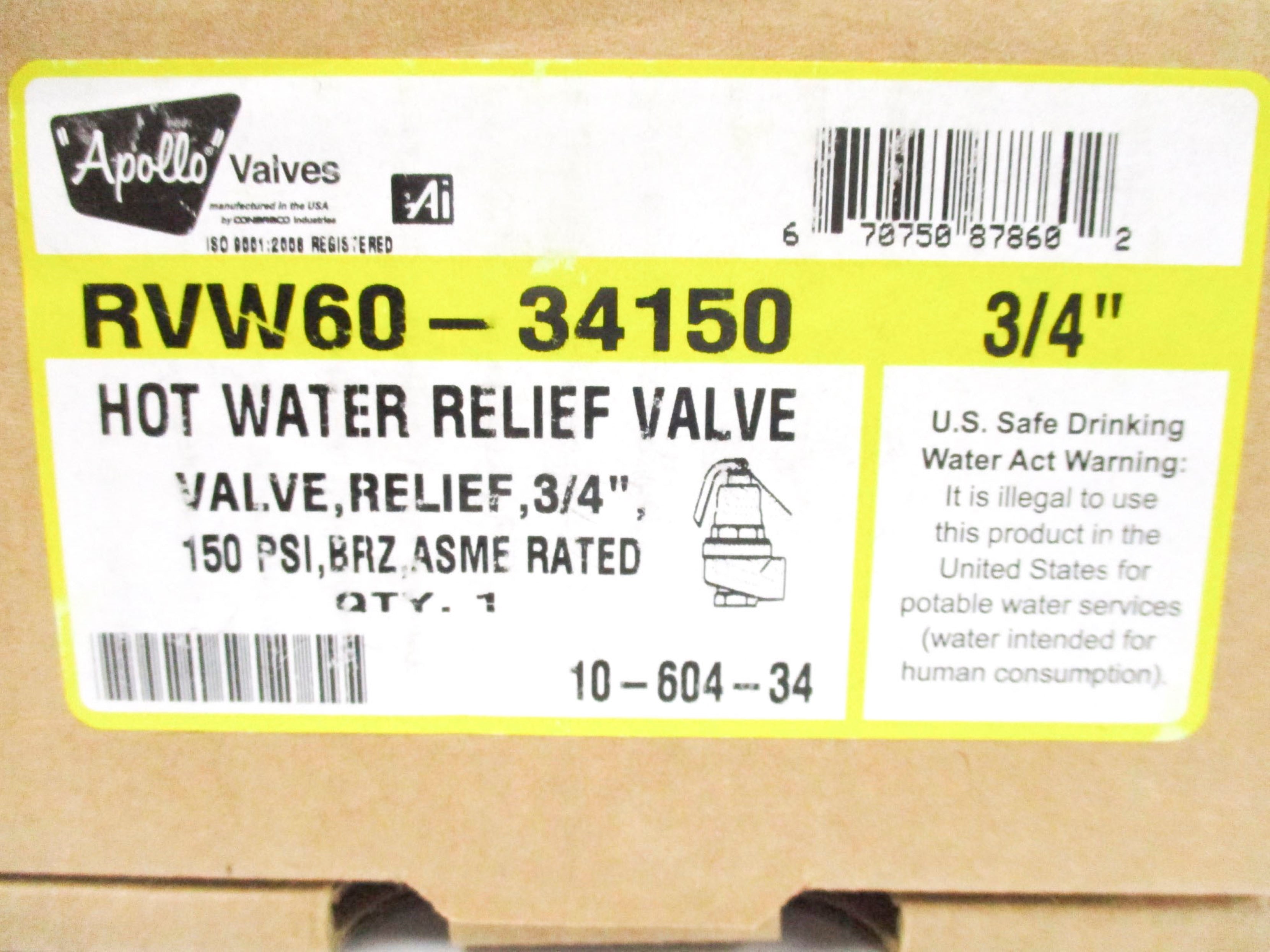 APOLLO VALVE 10-604-34 150PSI NSMP