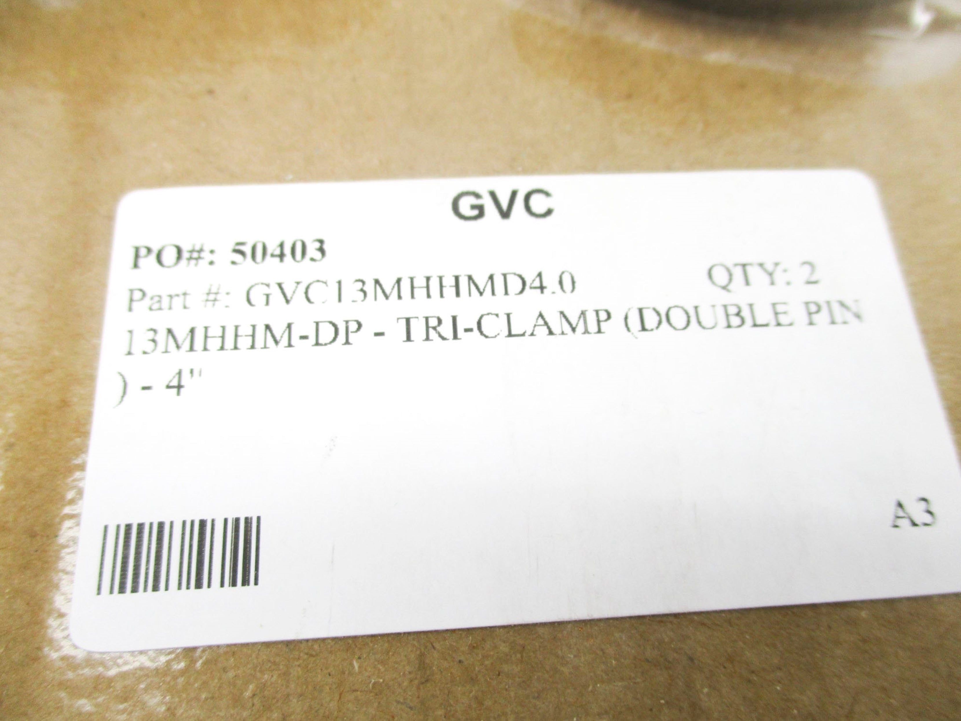 TRI-CLAMP GVC13MHHMD4.0 (PKG OF 2) NSMP