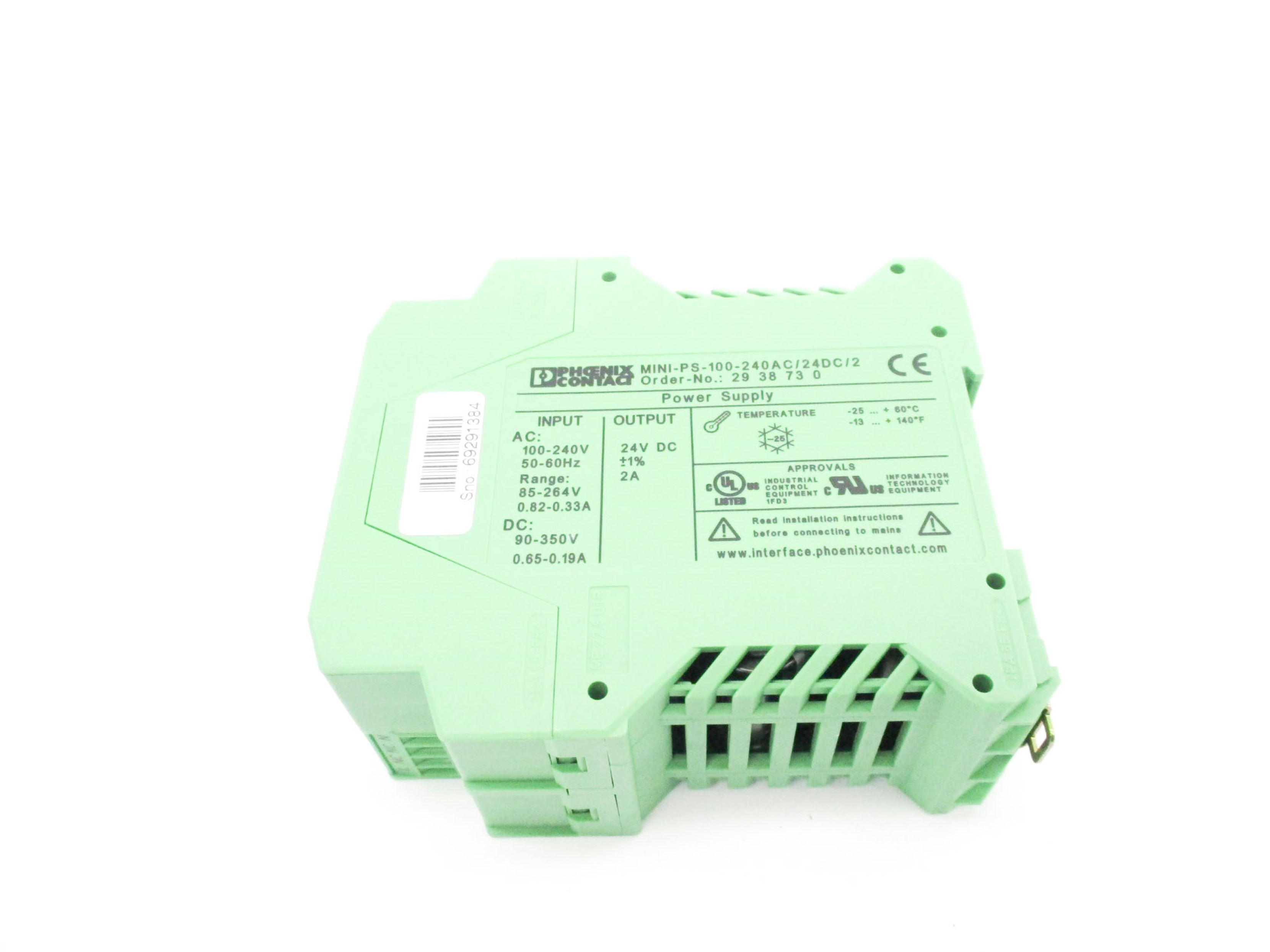 PHOENIX CONTACT MINI-PS-100-240AC/24DC/2 NSMP