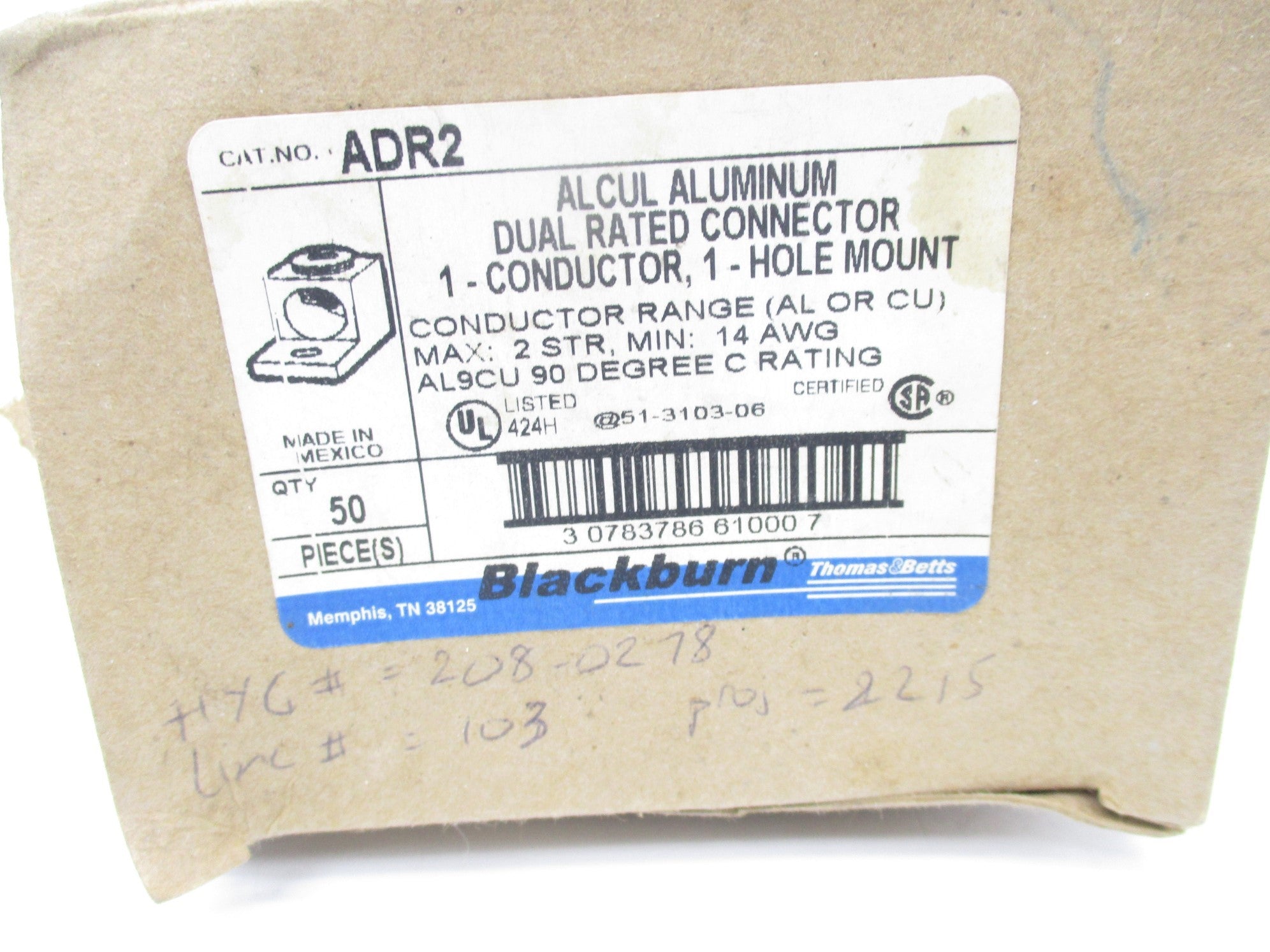 THOMAS & BETTS ADR2 (PKG OF 50) NSMP