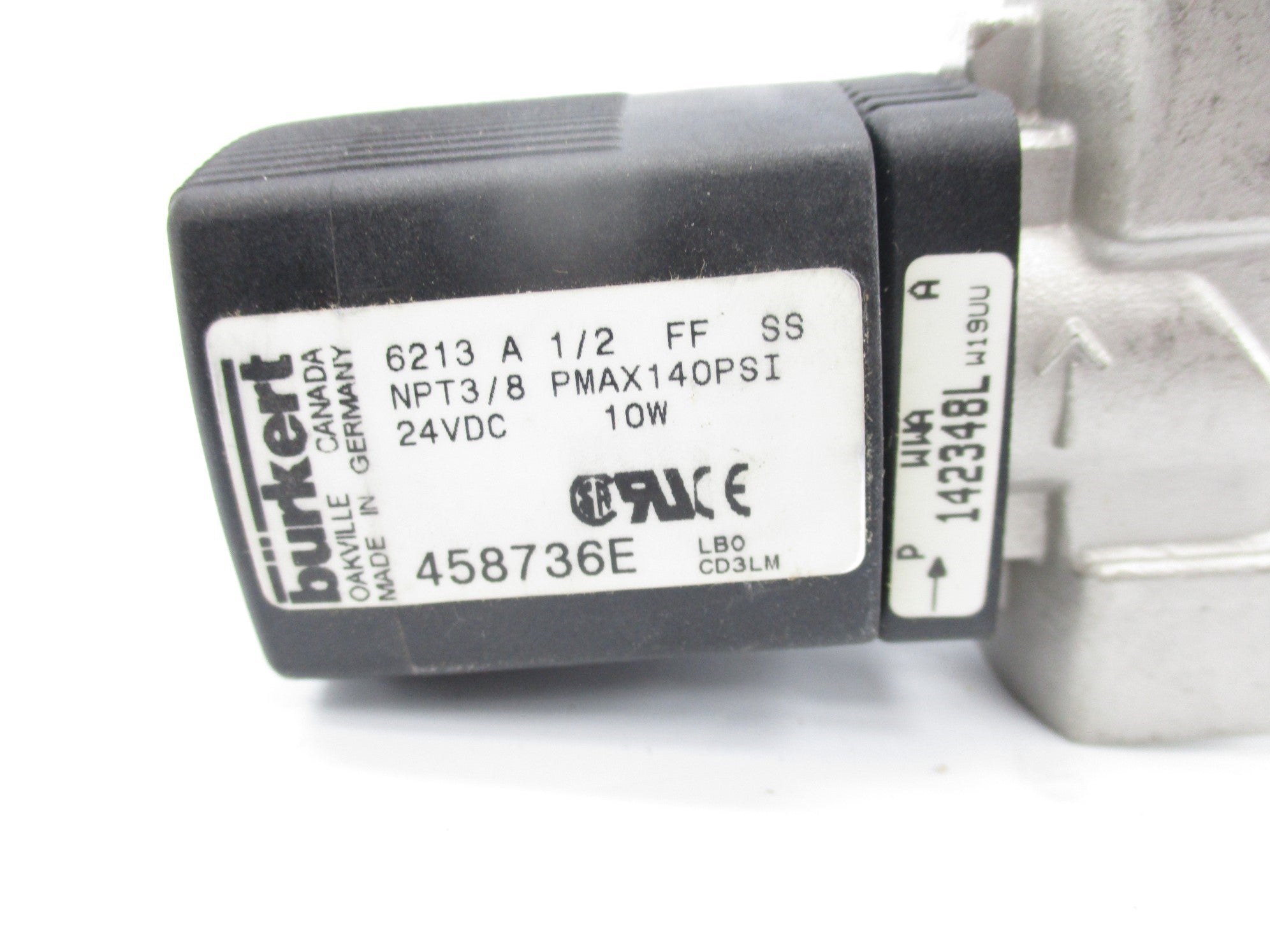 BURKERT 6213A1/2FFSS 24VDC 140PSI NSNP