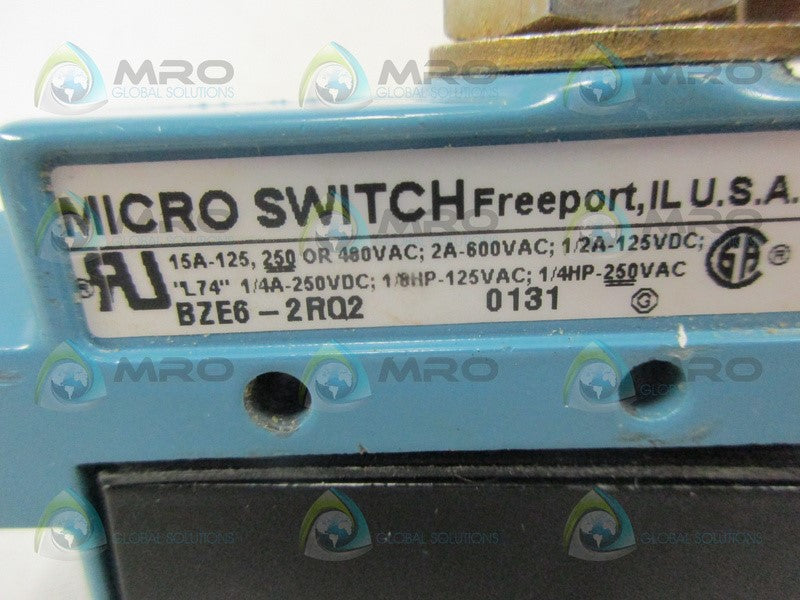 MICROSWITCH BZE6-2RQ2 LIMIT SWITCH *USED*