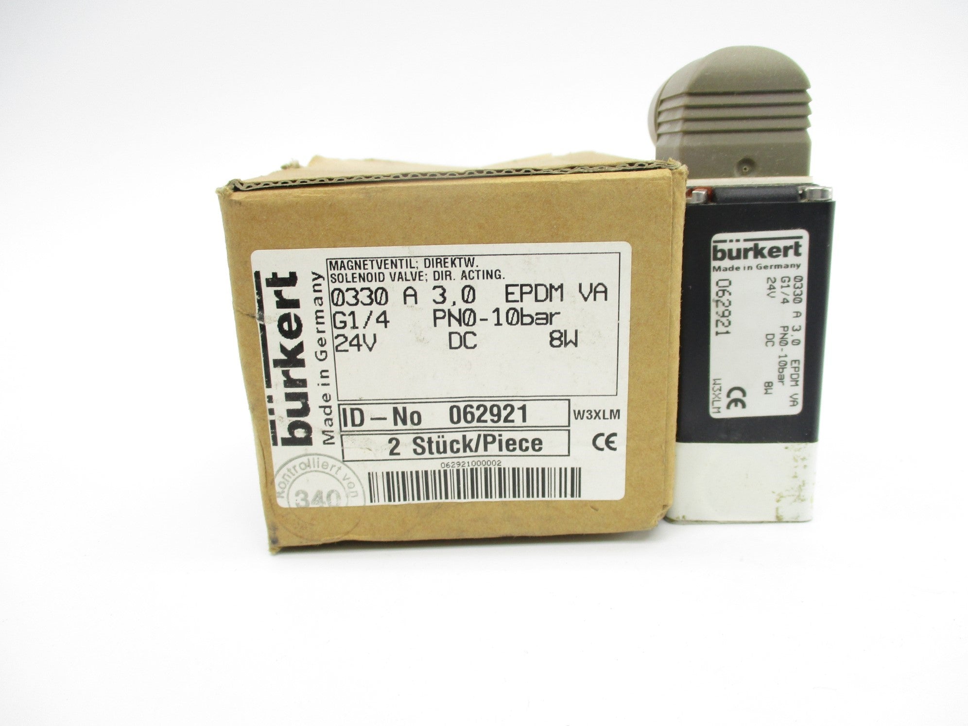 BURKERT 0330-A-3,0-EPDM-VA-G1/4 24VDC NSMP