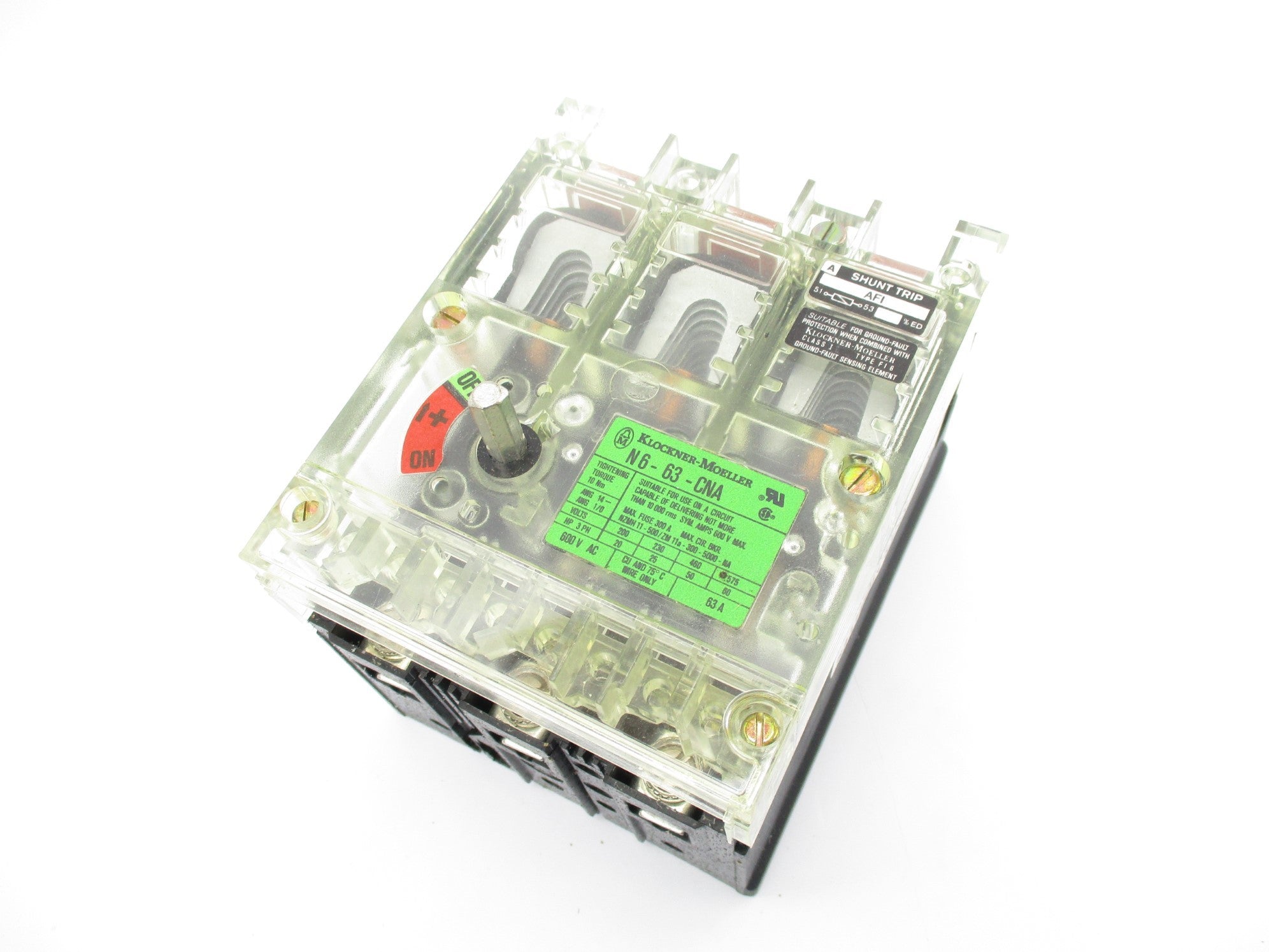 KLOCKNER MOELLER N6-63-CAN/GFCI FB2100PL 600V 63A NSMP