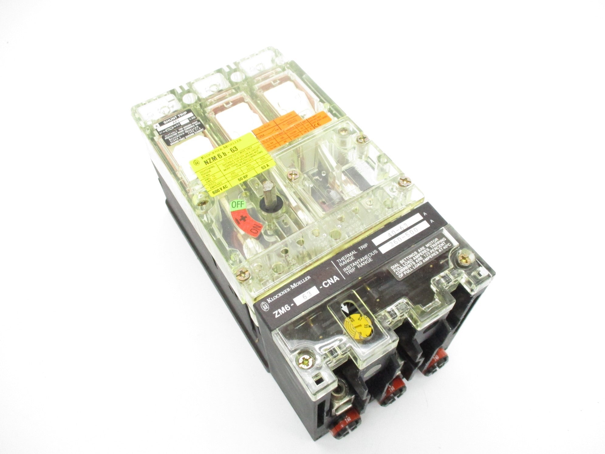KLOCKNER MOELLER NZM6B-63/ZM6-63-500-CAN 600V 63A NSMP