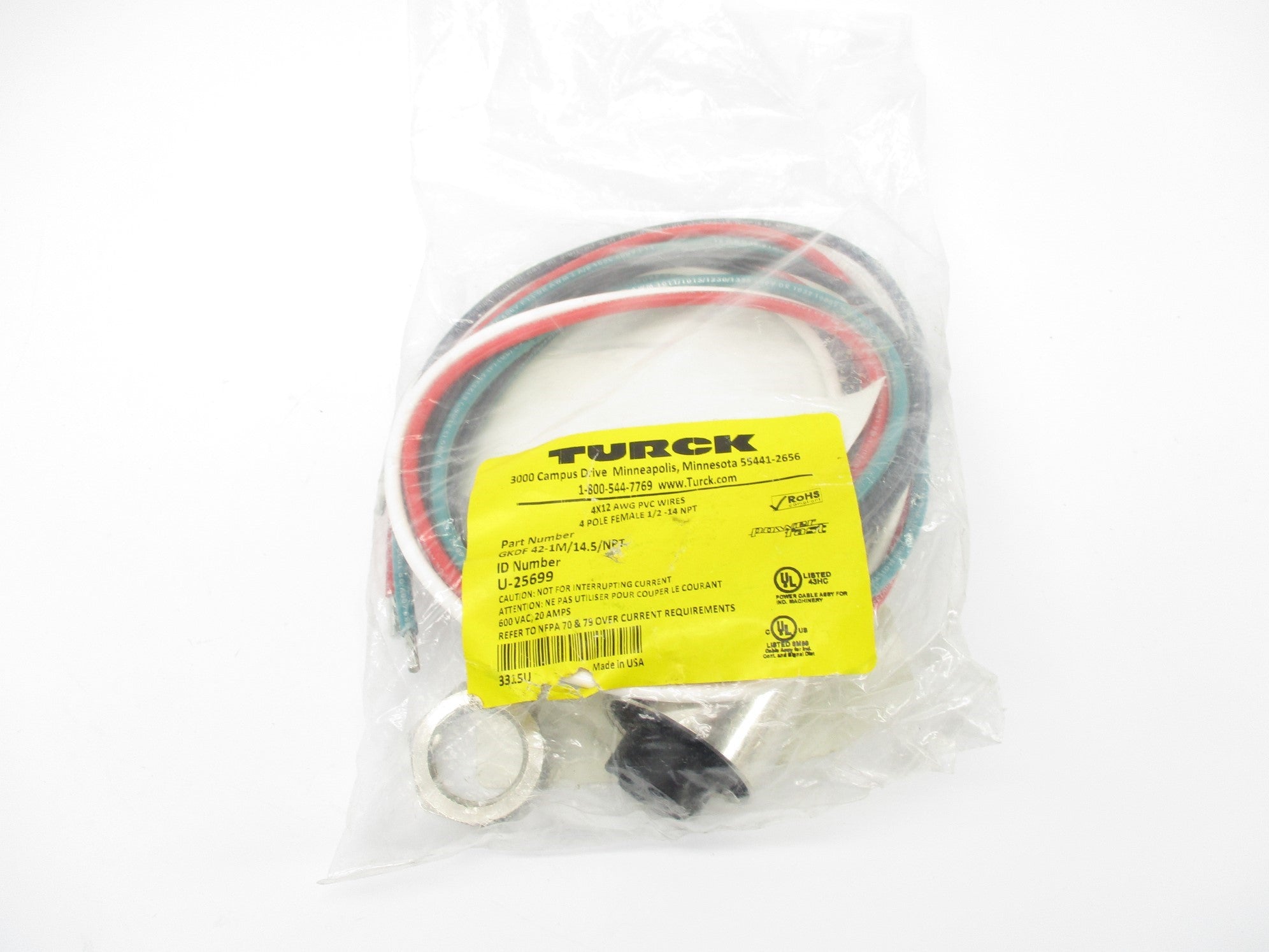TURCK GKDF42-1M/14.5/NPT NSMP