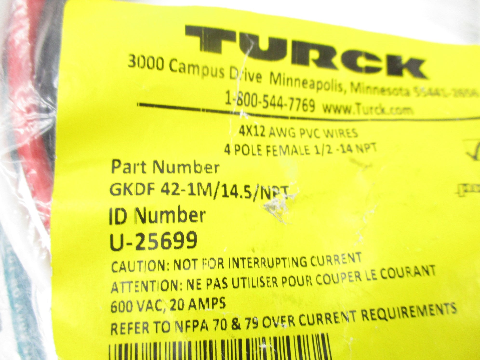 TURCK GKDF42-1M/14.5/NPT NSMP