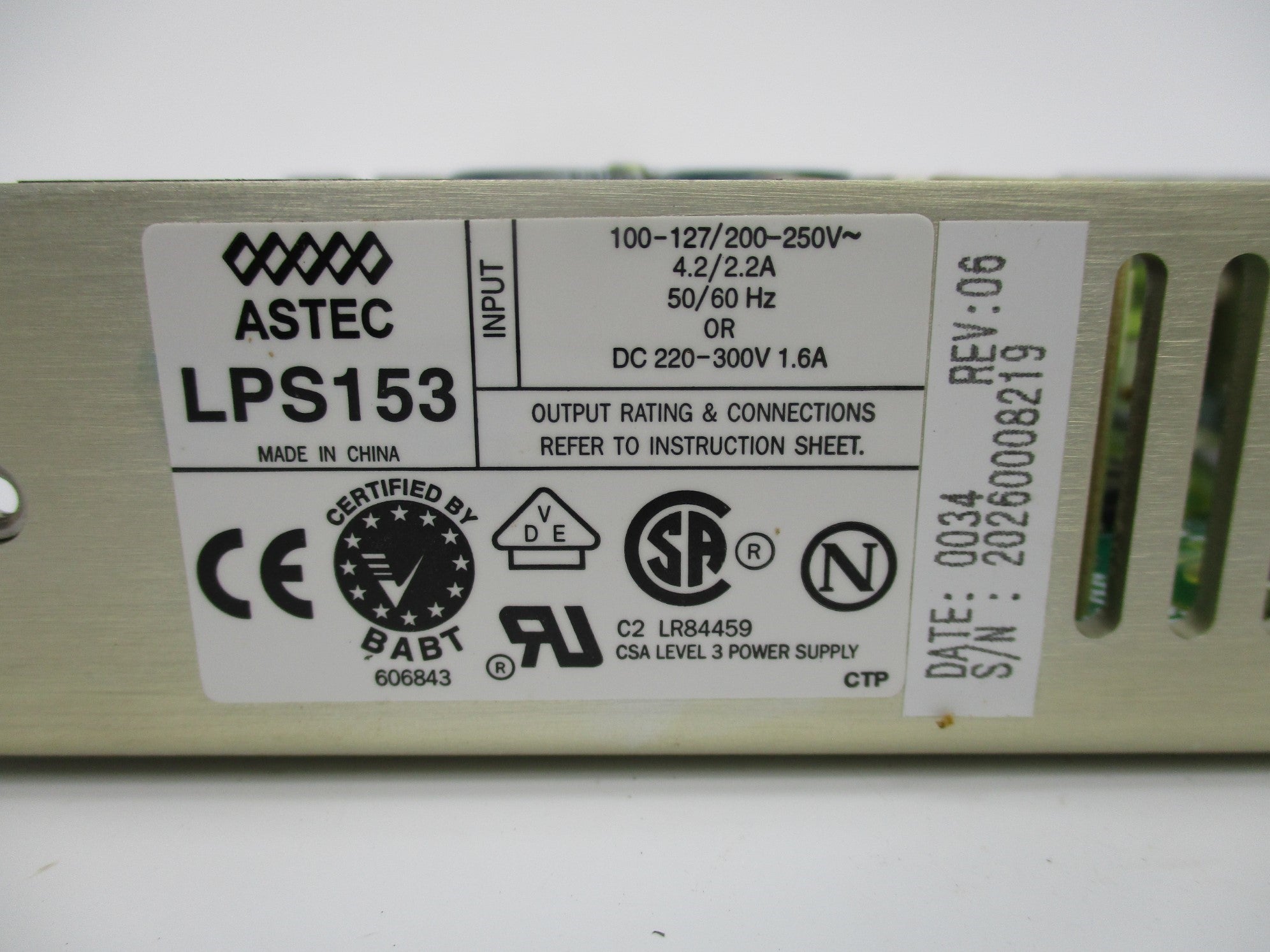 ASTEC LPS153 NSNP
