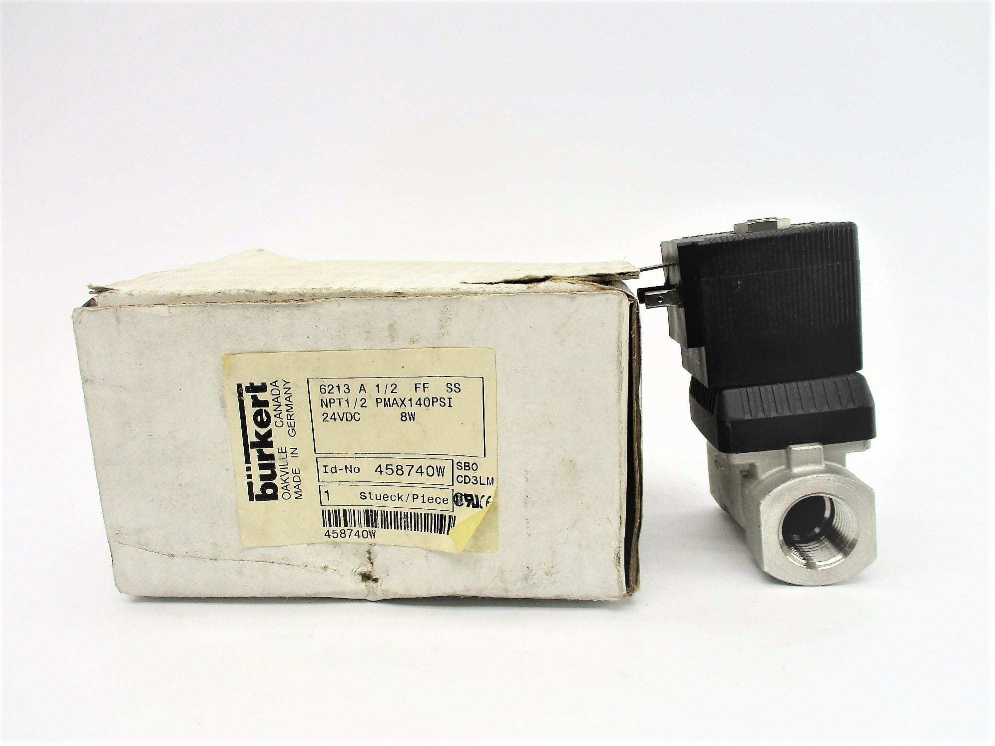 BURKERT 6213-A-1/2-FF-SS 24V 140PSI NSMP