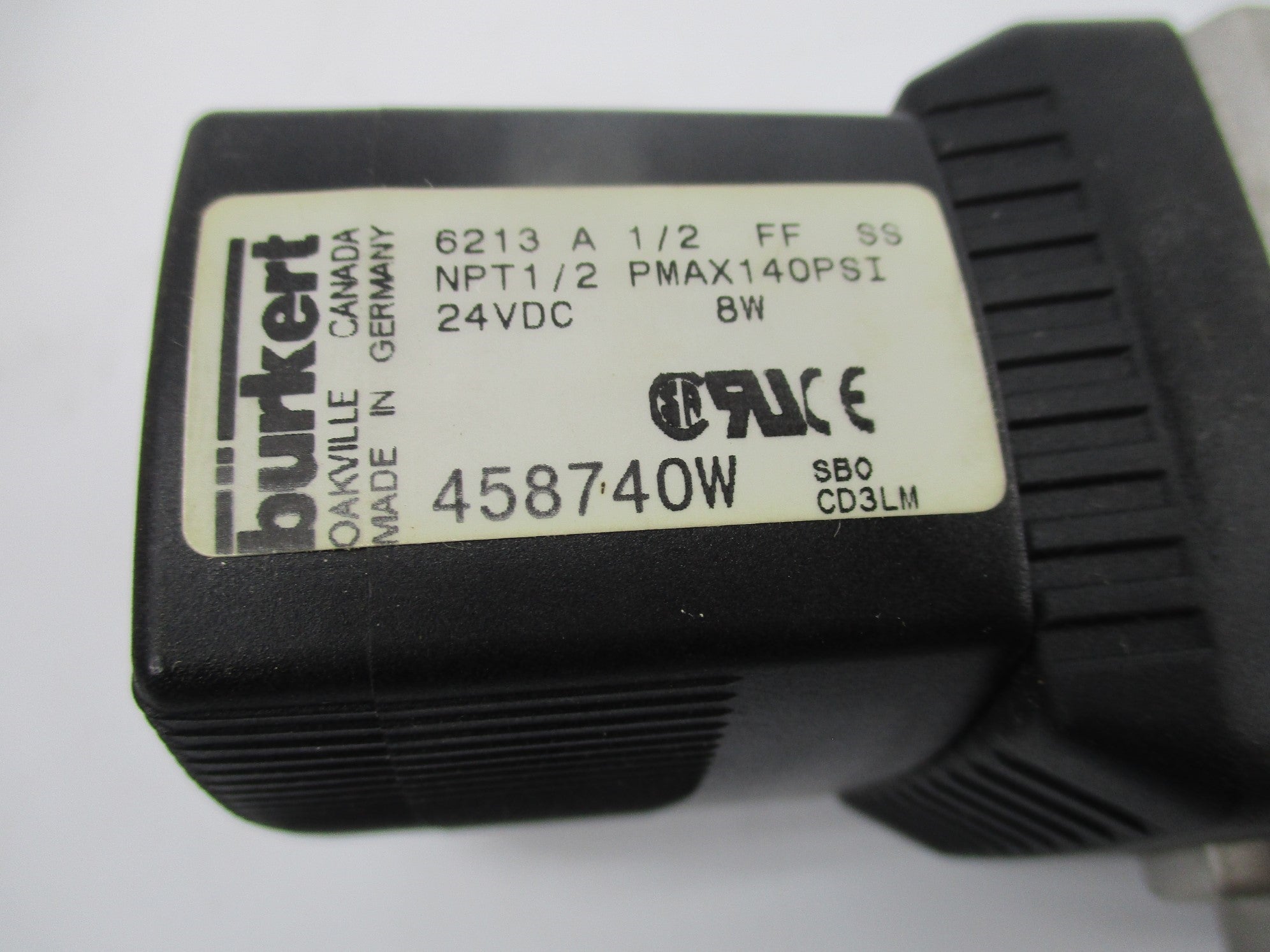 BURKERT 6213-A-1/2-FF-SS 24V 140PSI NSMP
