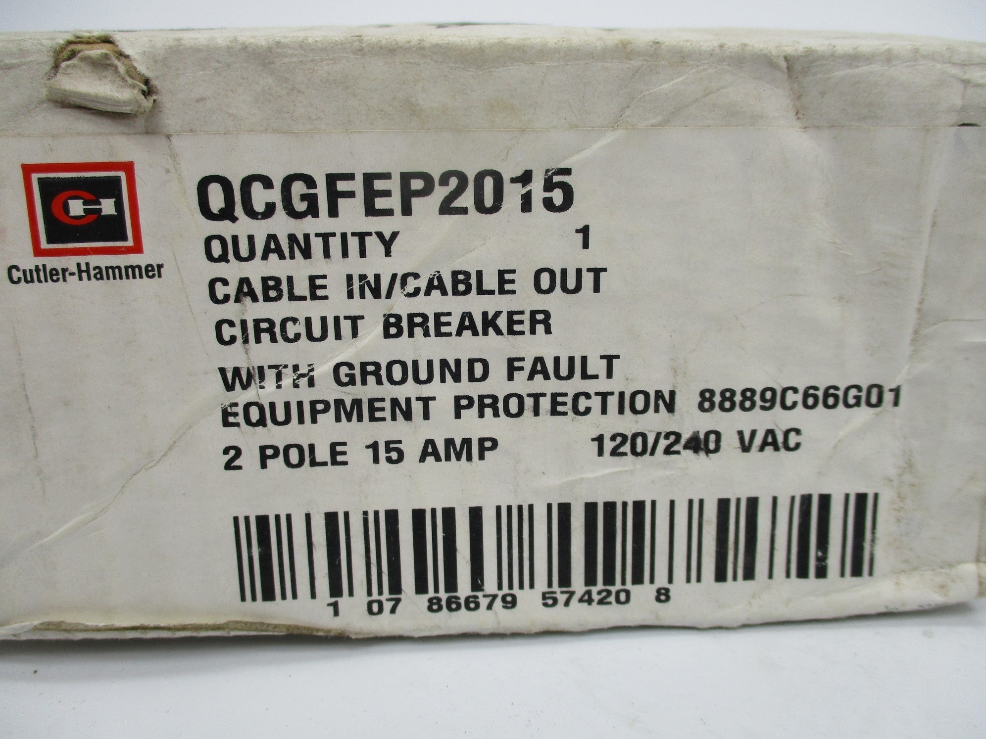 CUTLER HAMMER QCGFEP2015 120/240V 15A NSMP
