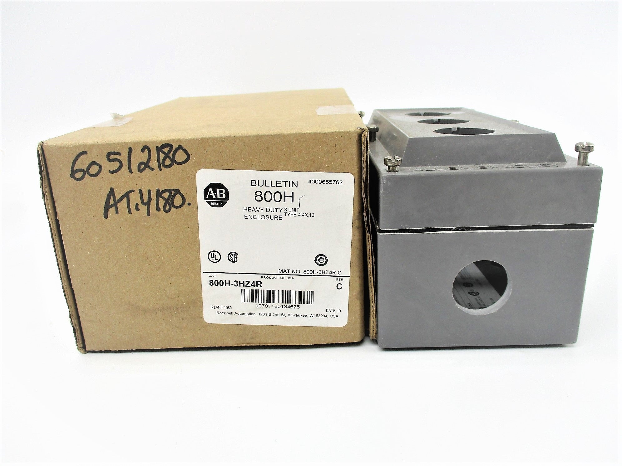 ALLEN BRADLEY 800H-3HZ4R SER. C (BR/WH) NSMP