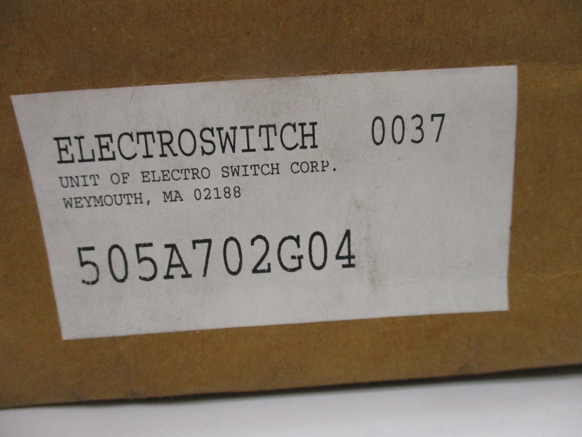 ELECTROSWITCH 505A702G04 NSMP
