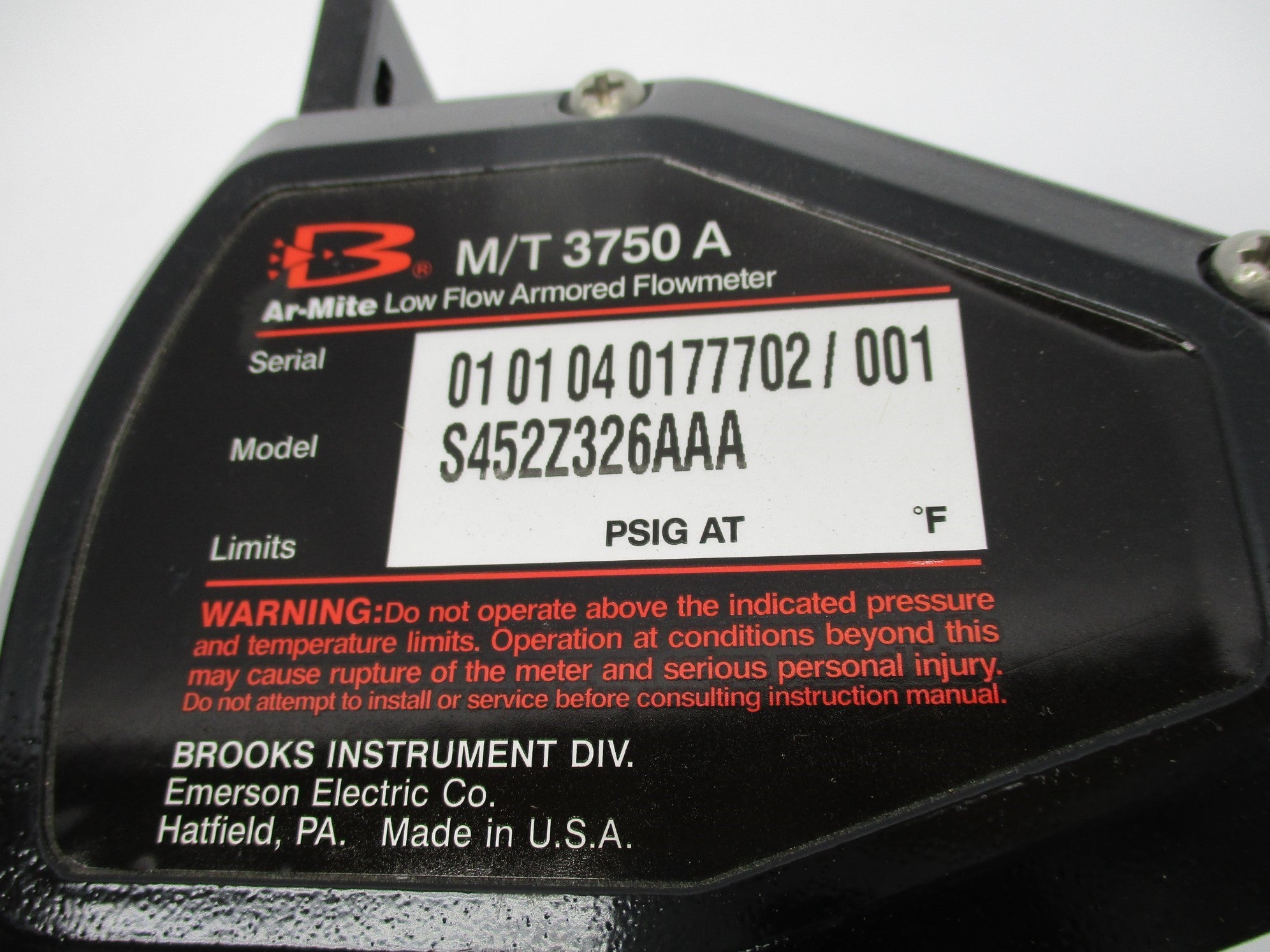 BROOKS INSTRUMENT M/T3750A S452Z326AAA NSNP