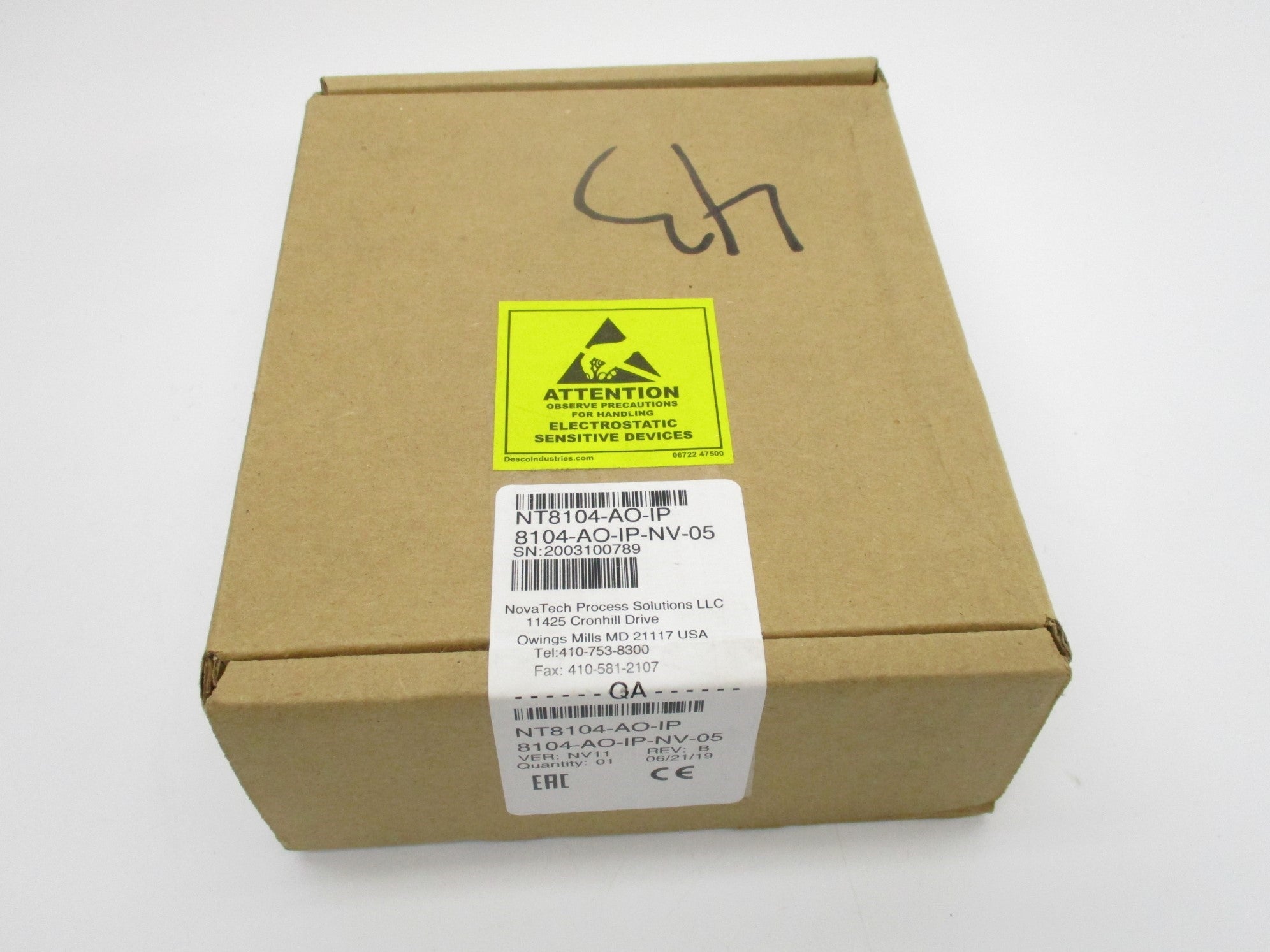 NOVATECH PROCESS 8104-AO-IP-NV-05 NSFS