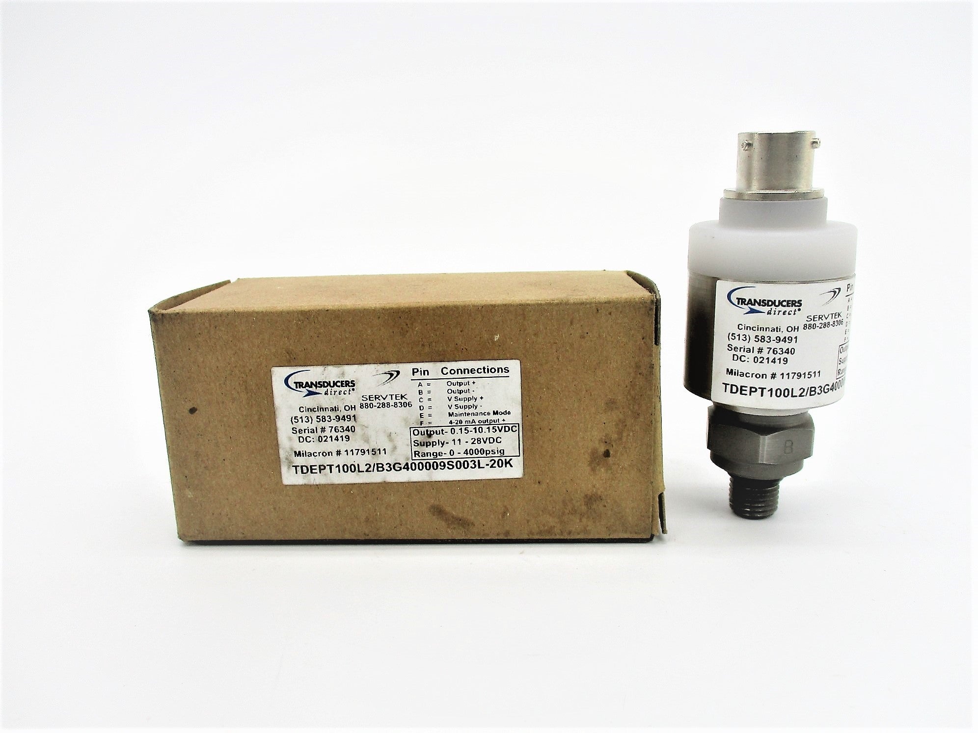 TRANSDUCERS DIRECT TDEPT100L2/B3G400009S003L-20K NSMP