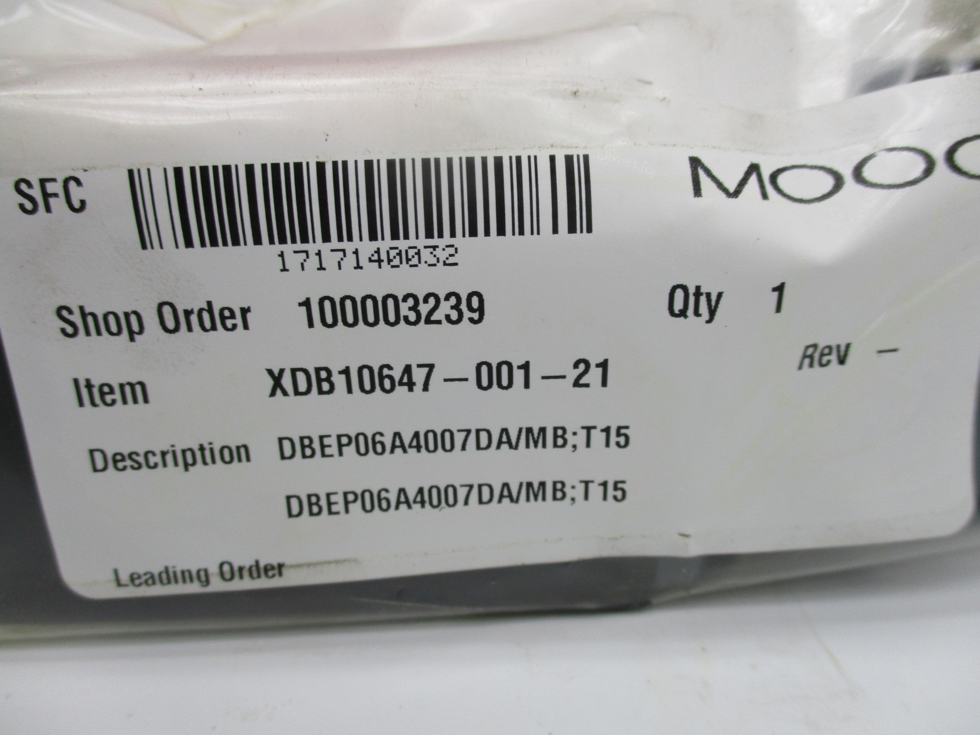 MOOG XDB10647-001-21 NSMP