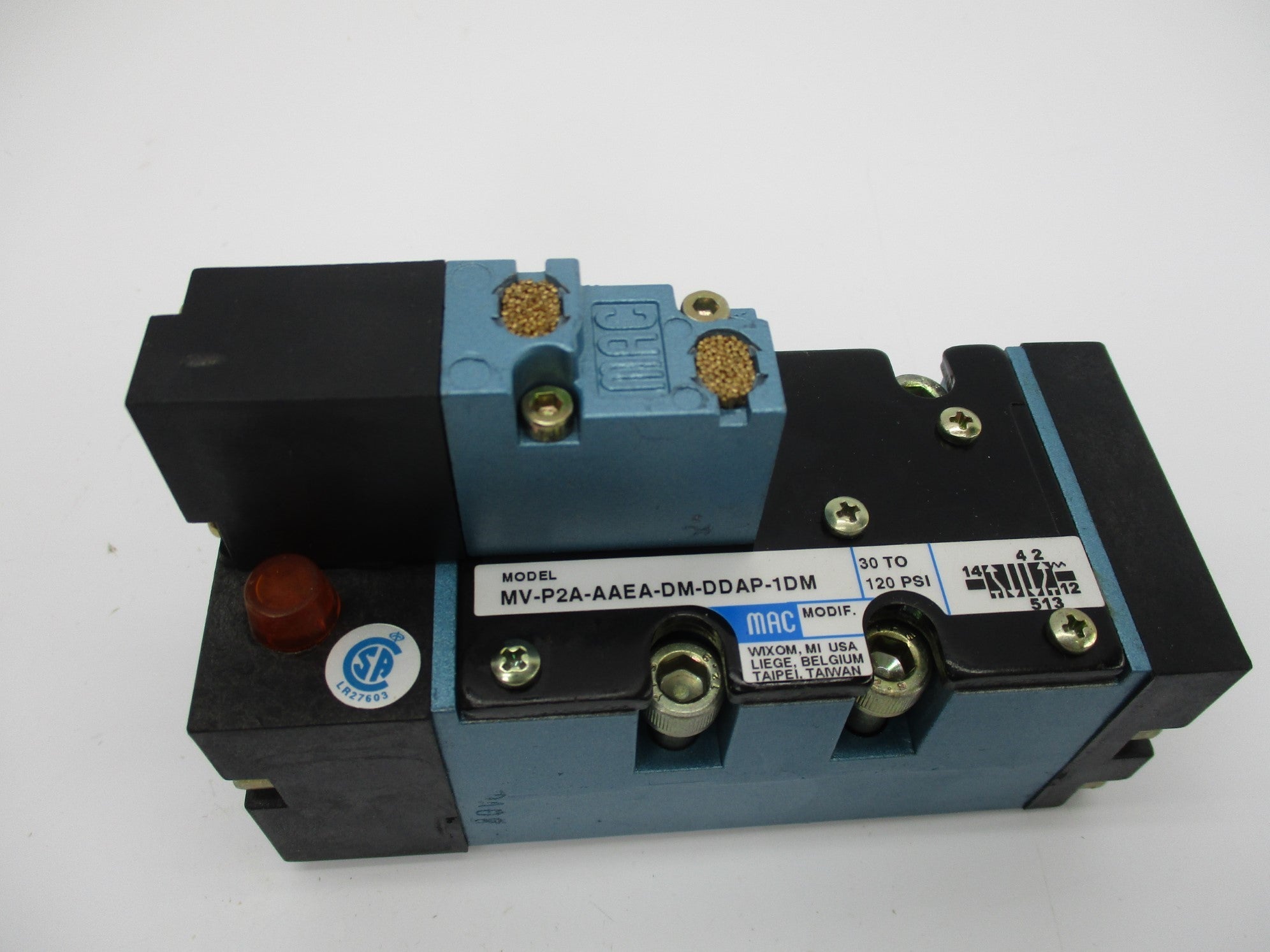 MAC MV-P2A-AAEA-DM-DDAP-1DM 30-120PSI NSMP