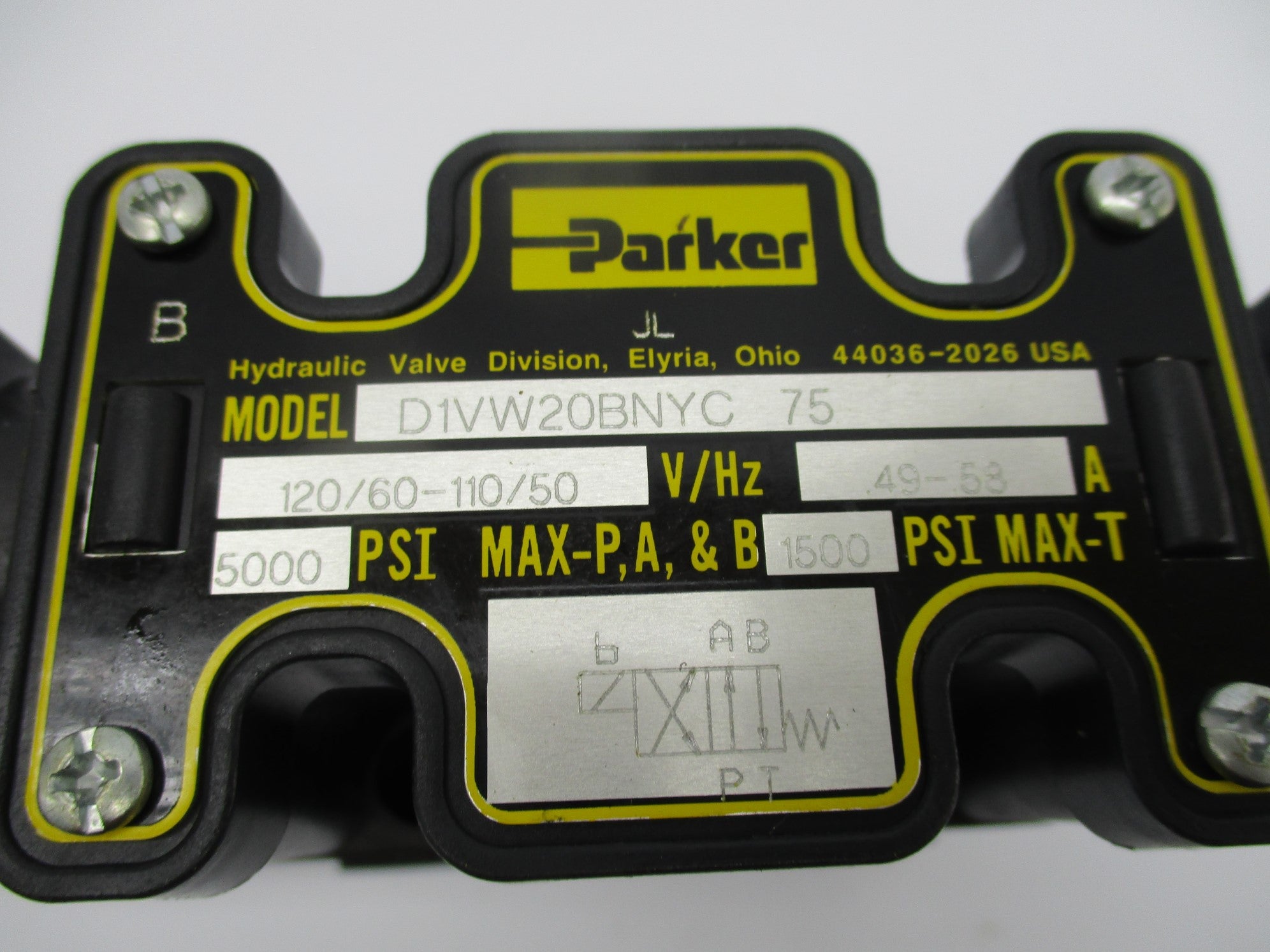 PARKER D1VW20BNYC75 120/110V 5000PSI NSNP