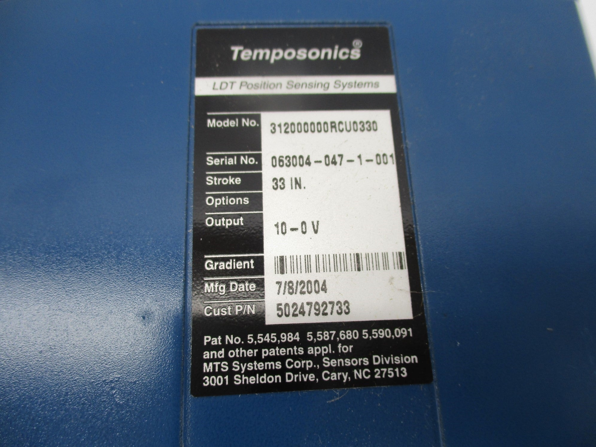 TEMPOSONICS 312000000RCU0330 NSNP