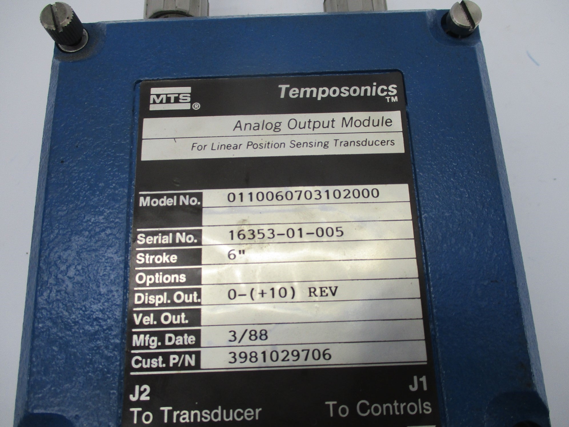 TEMPOSONICS 0110060703102000 NSNP