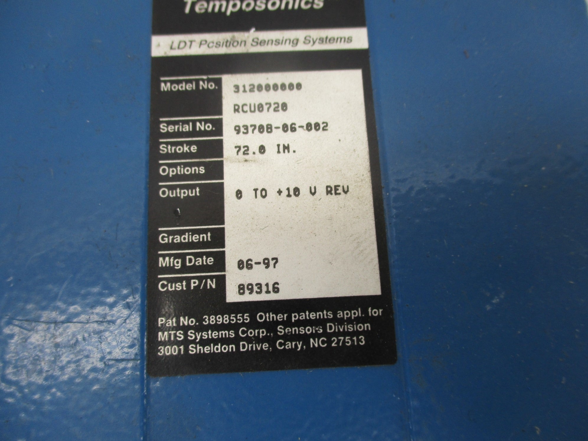 TEMPOSONICS 312000000RCU0720 NSNP
