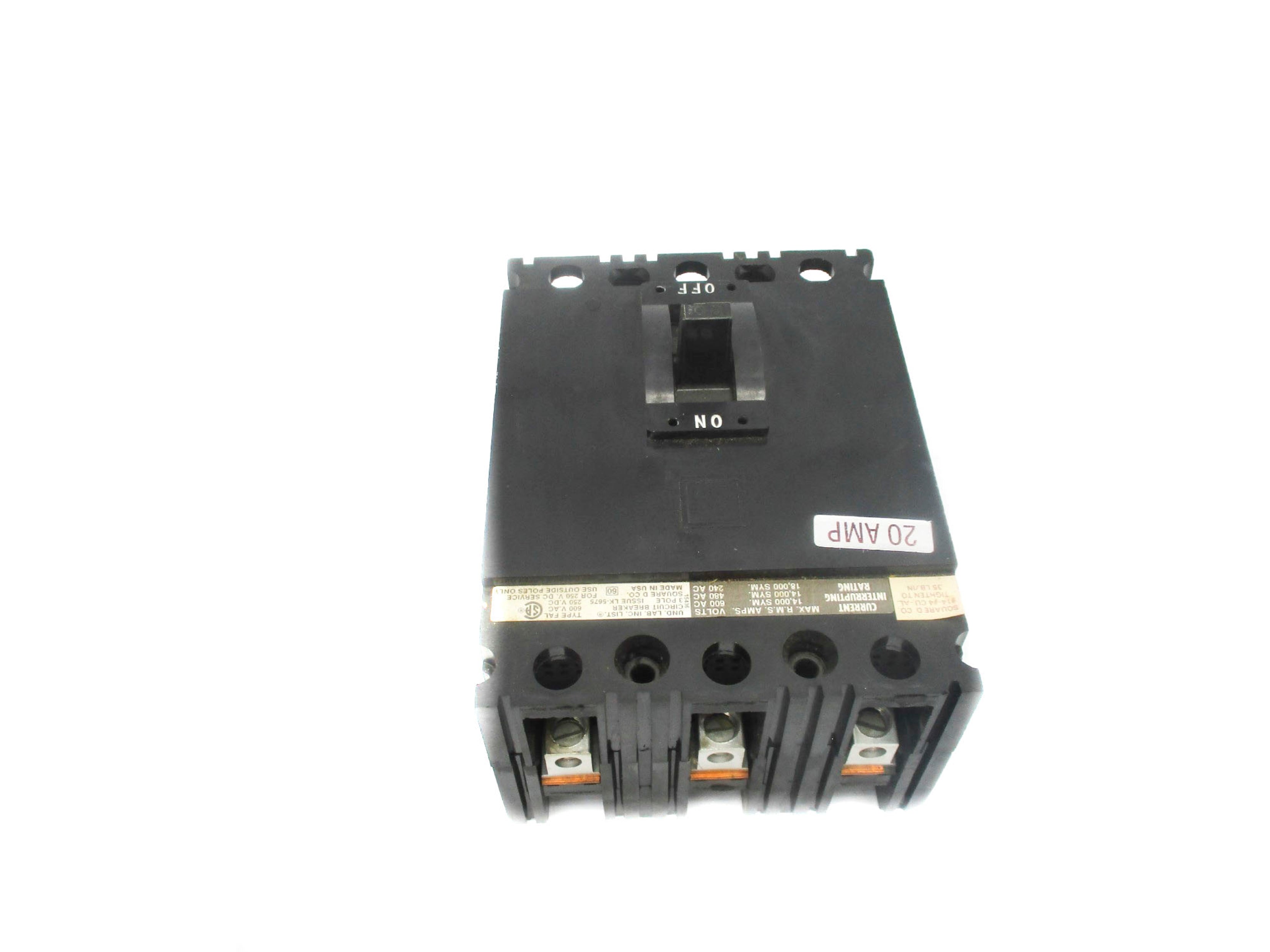 SQUARE D FAL36020 250VDC 20A NSNP