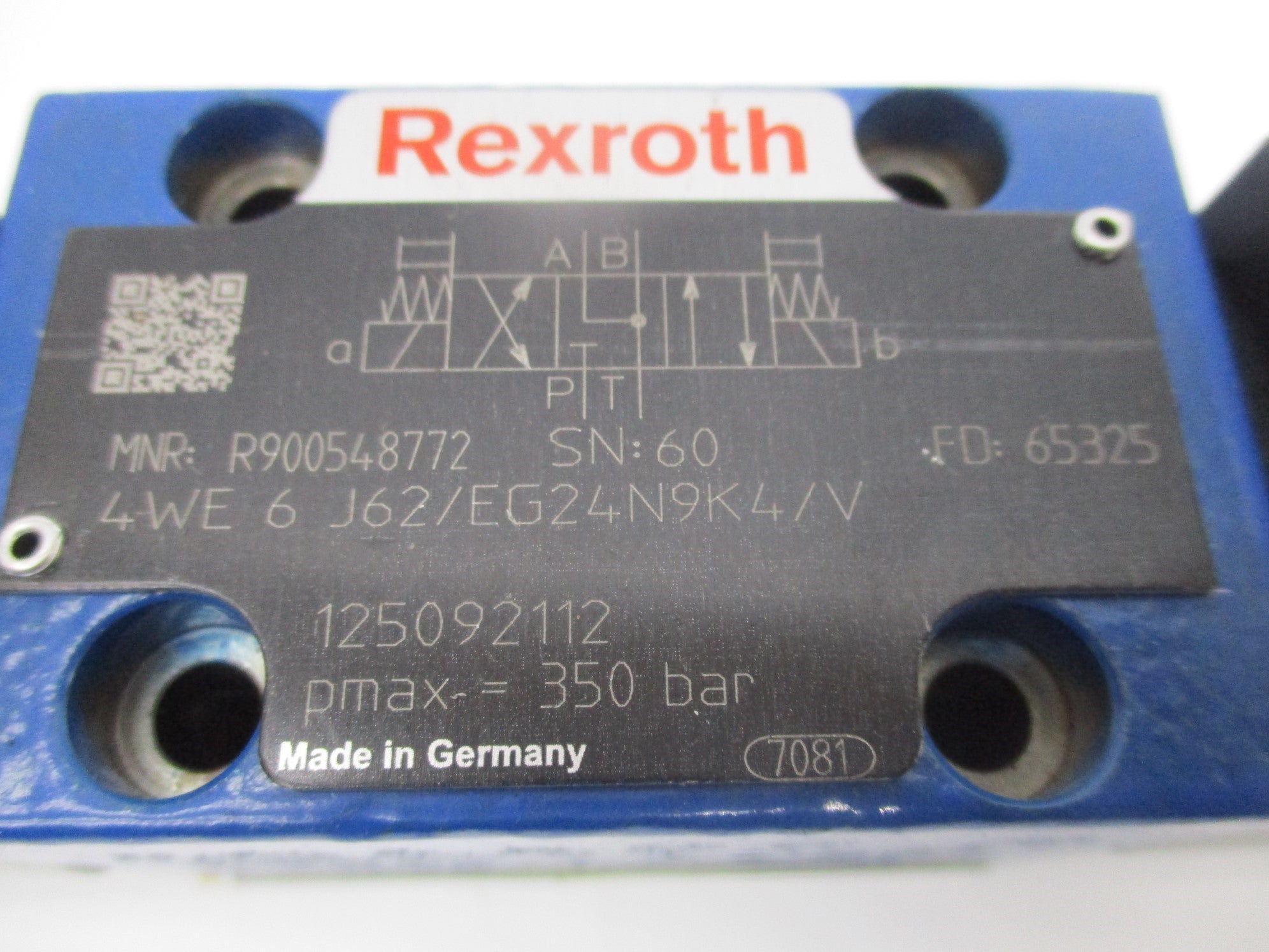 REXROTH 4WE6J62/EG24N9K4/V R900548772 24VDC NSNP