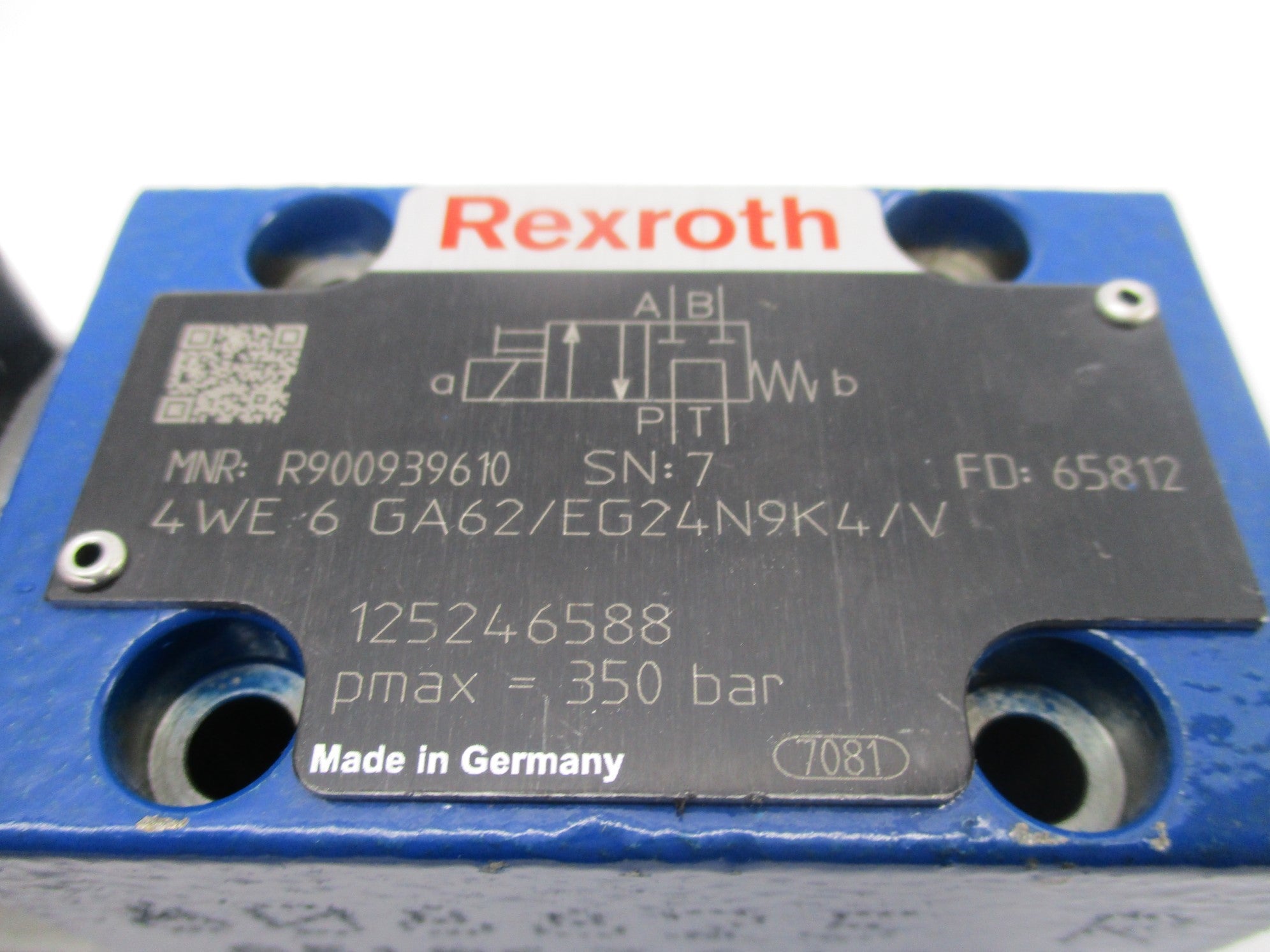 REXROTH 4WE6GA62/EG24N9K4/V R900939610 UNMP
