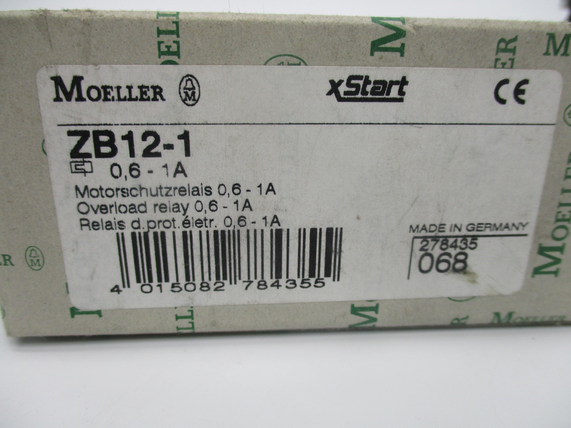 KLOCKNER MOELLER ZB12-1 6000V 0.6-1A NSMP