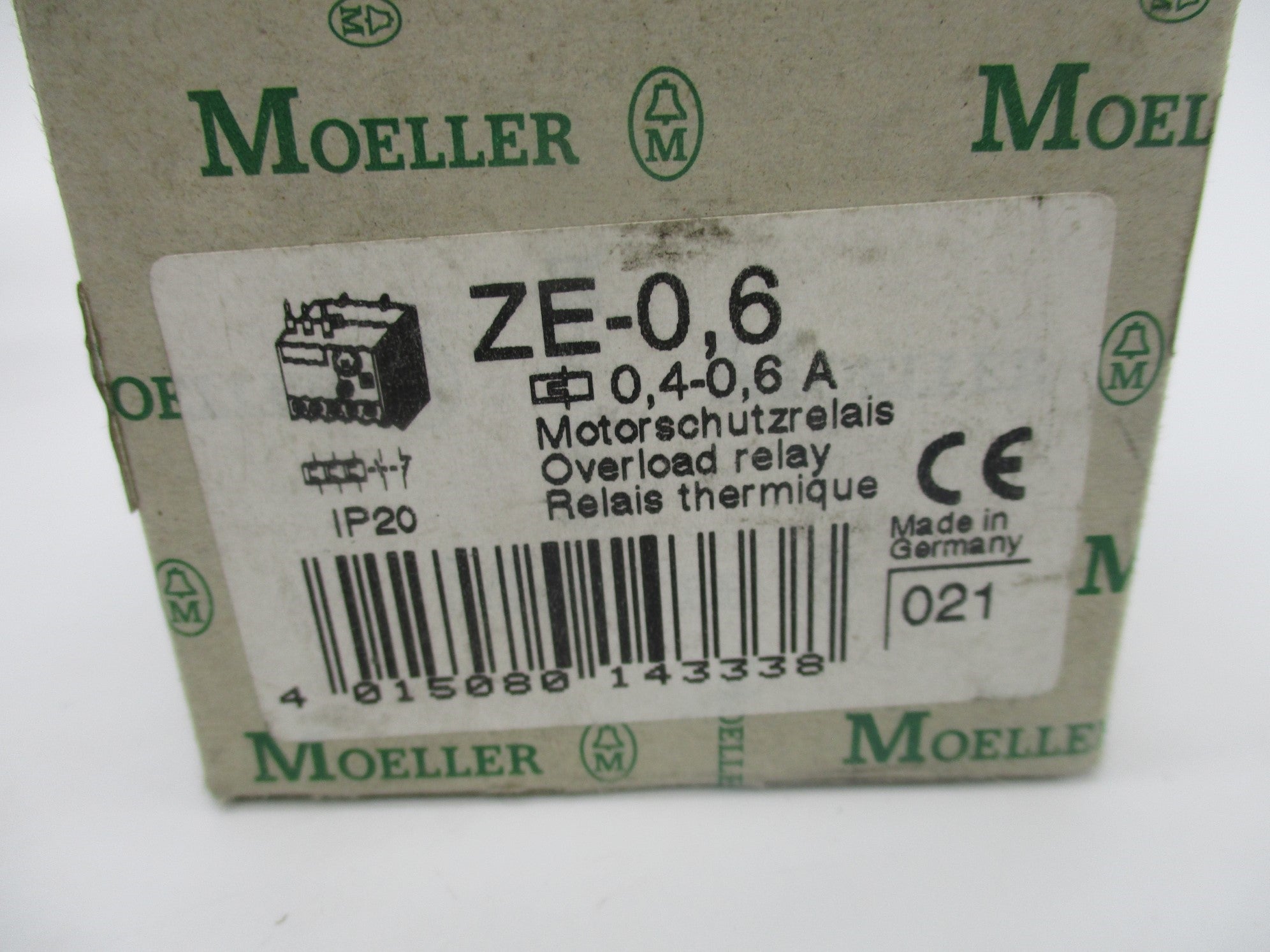 KLOCKNER MOELLER ZE-0.6 6000V 0.4-0.6A NSMP