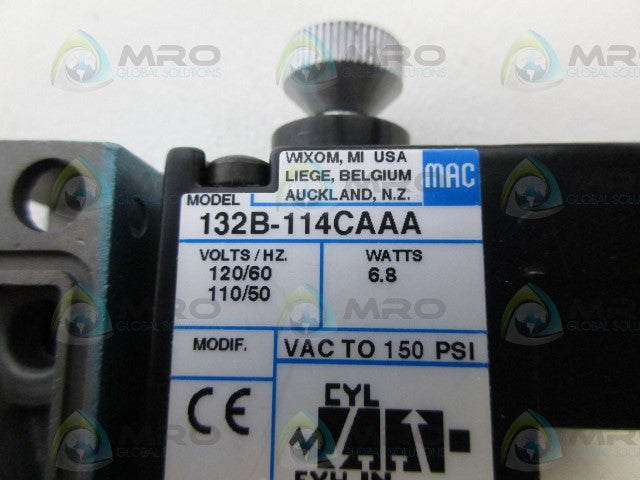 MAC 132B-114CAAA SOLENOID VALVE *NEW IN BOX*