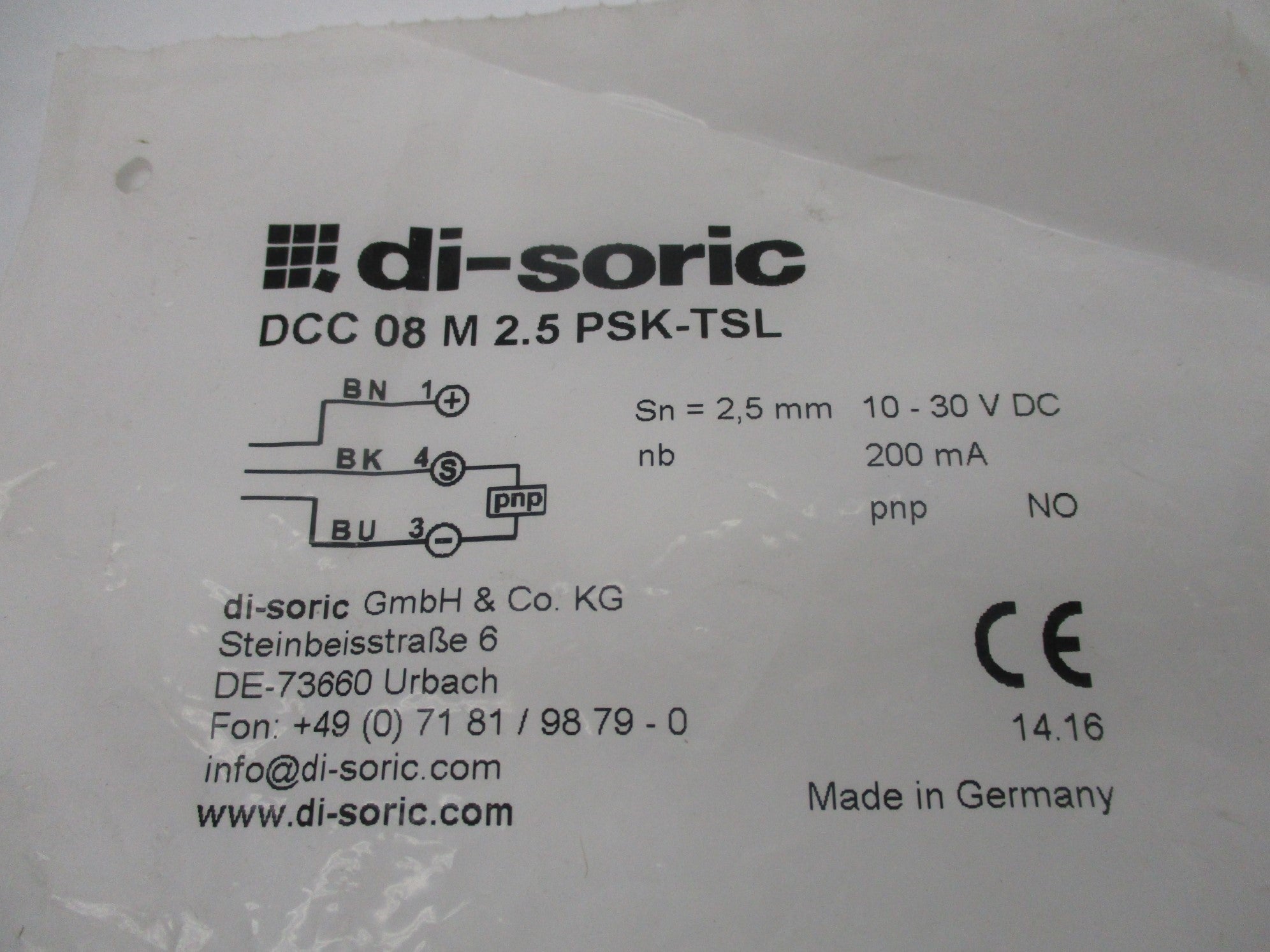 DI-SORIC DCC08M2.5PSK-TSL NSMP