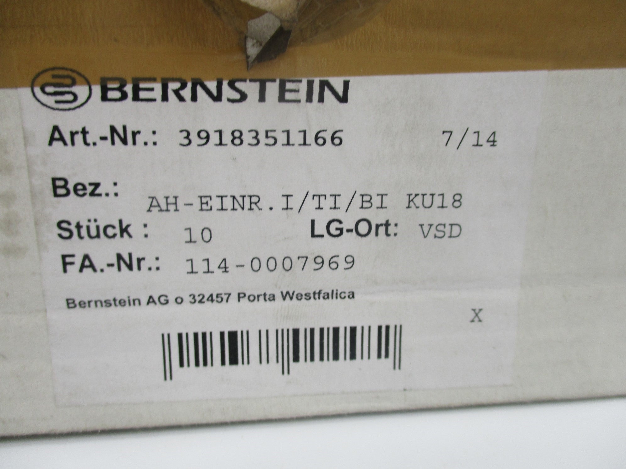 BERNSTEIN 3918351166 (PKG OF 10) NSMP